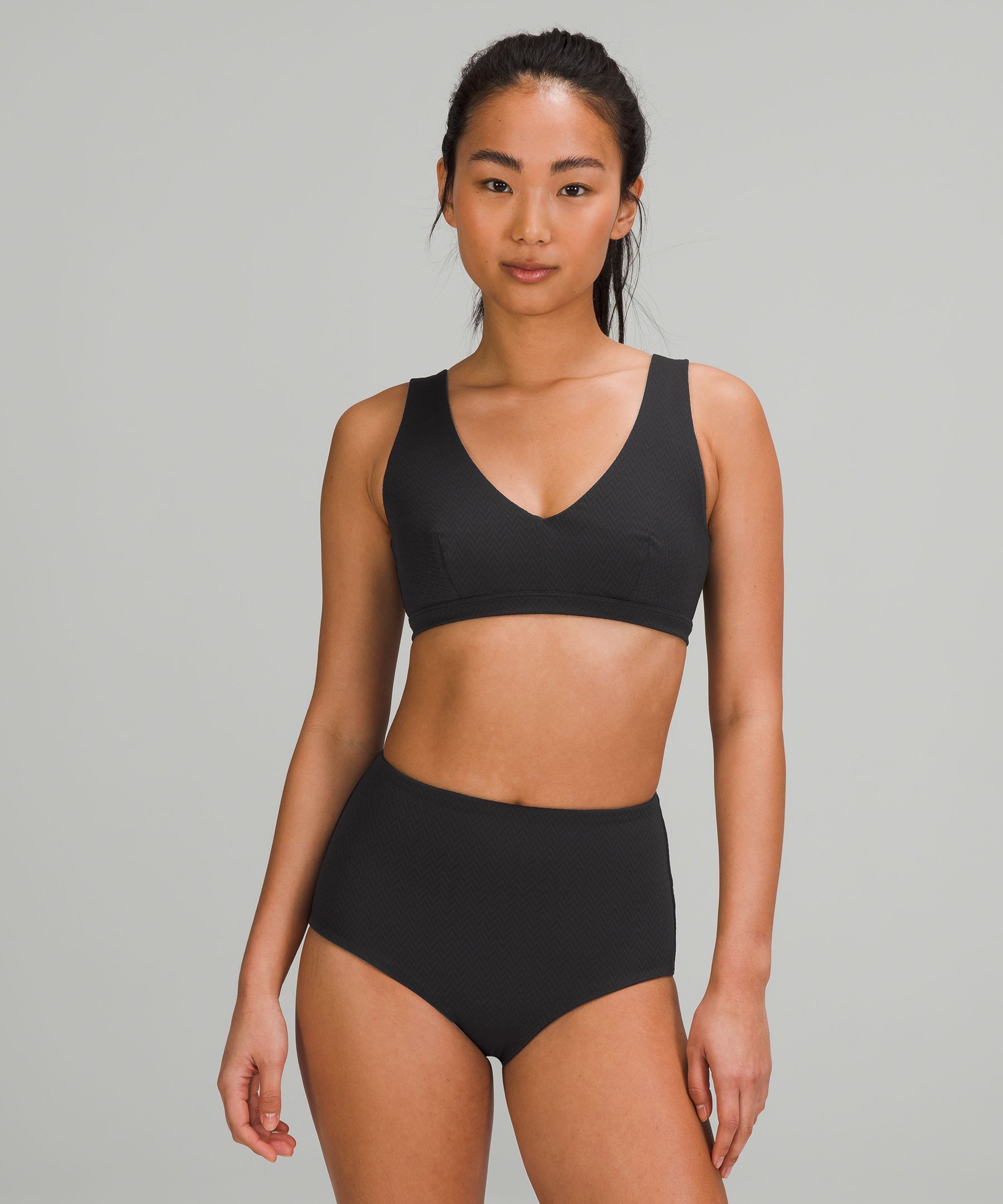 Lululemon Badedrakter Dame Svarte | 85194-LIXC