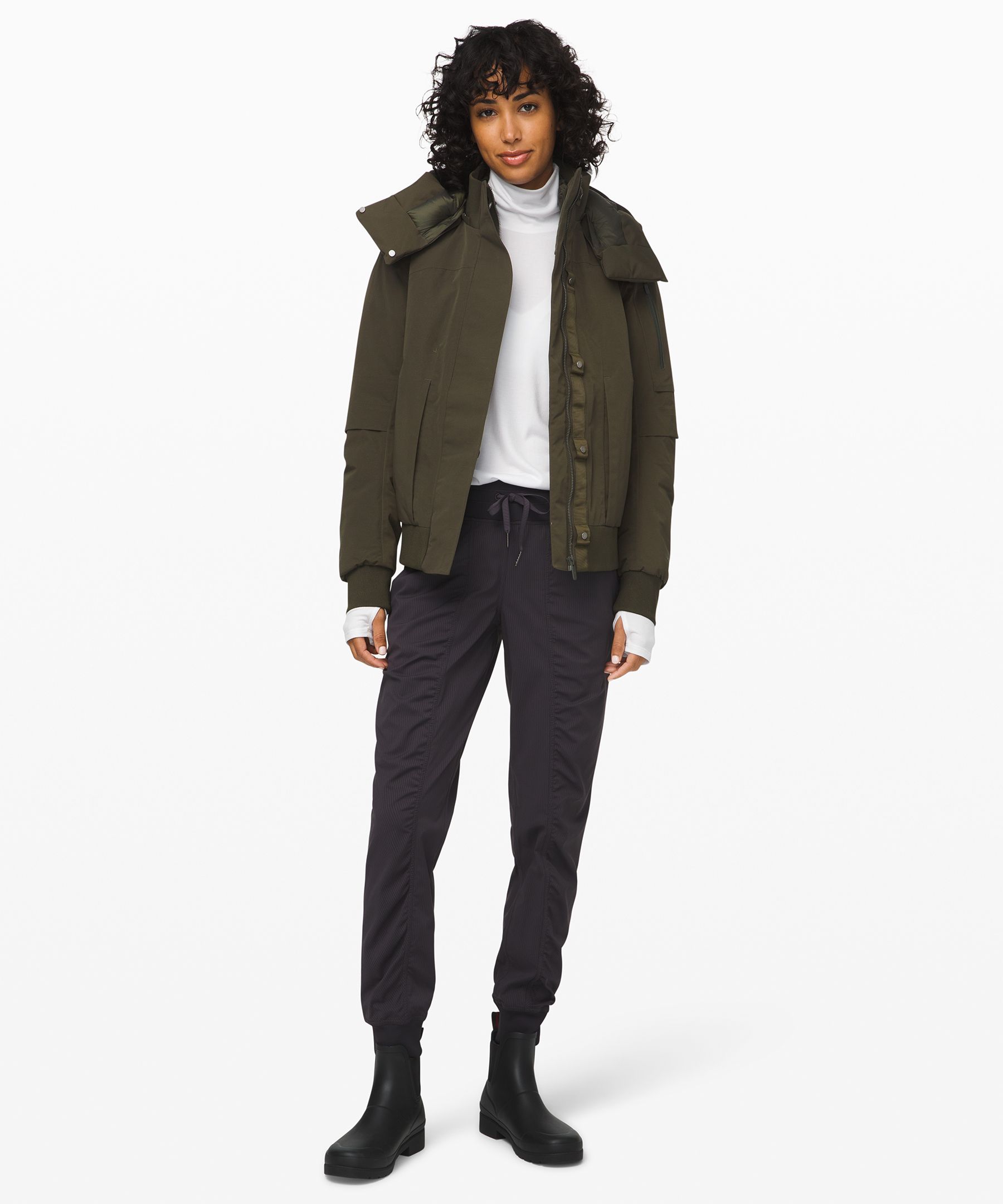 Lululemon Jakke Dame Mørke Olivengrønne | 21049-HXQO