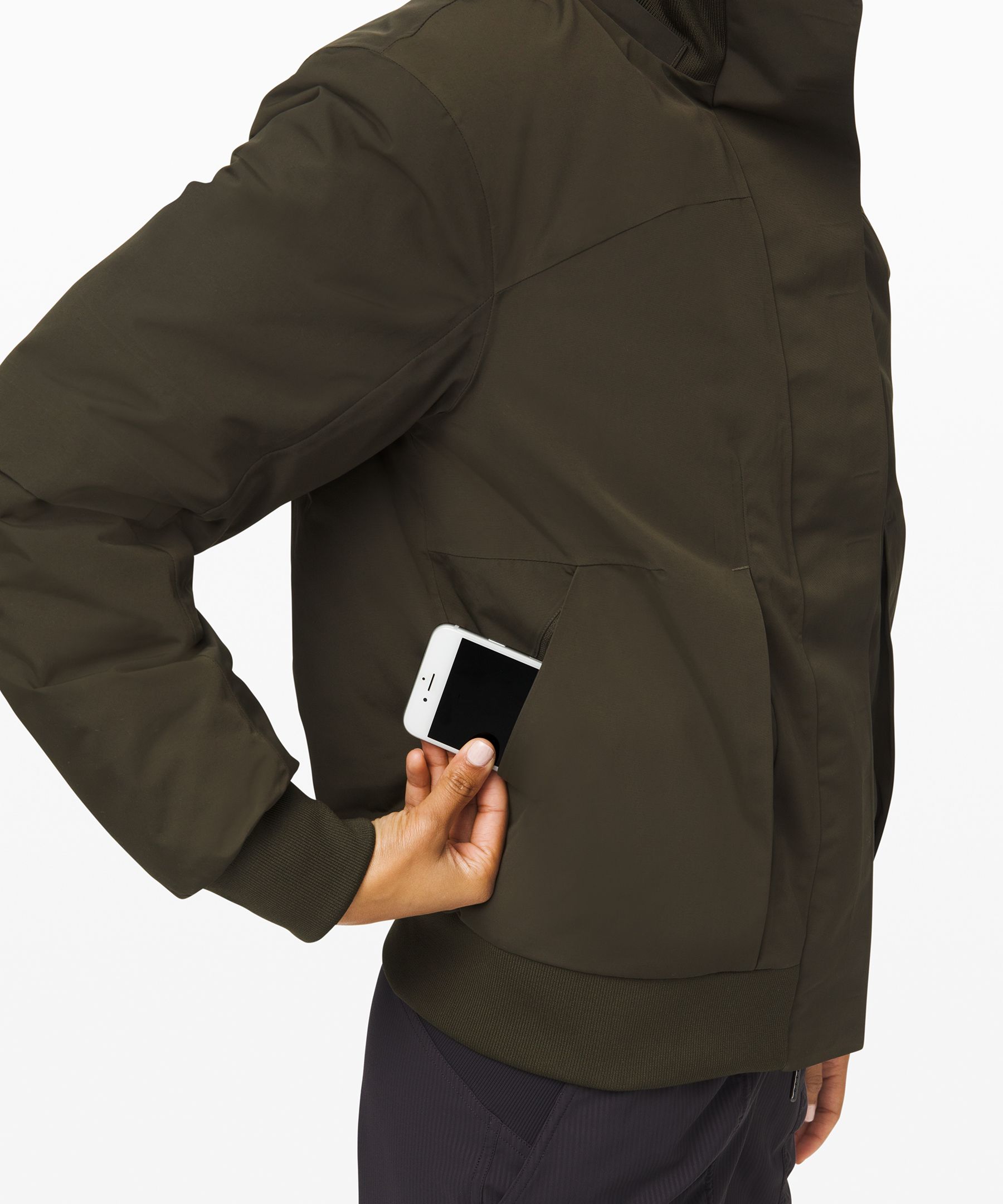 Lululemon Jakke Dame Mørke Olivengrønne | 21049-HXQO