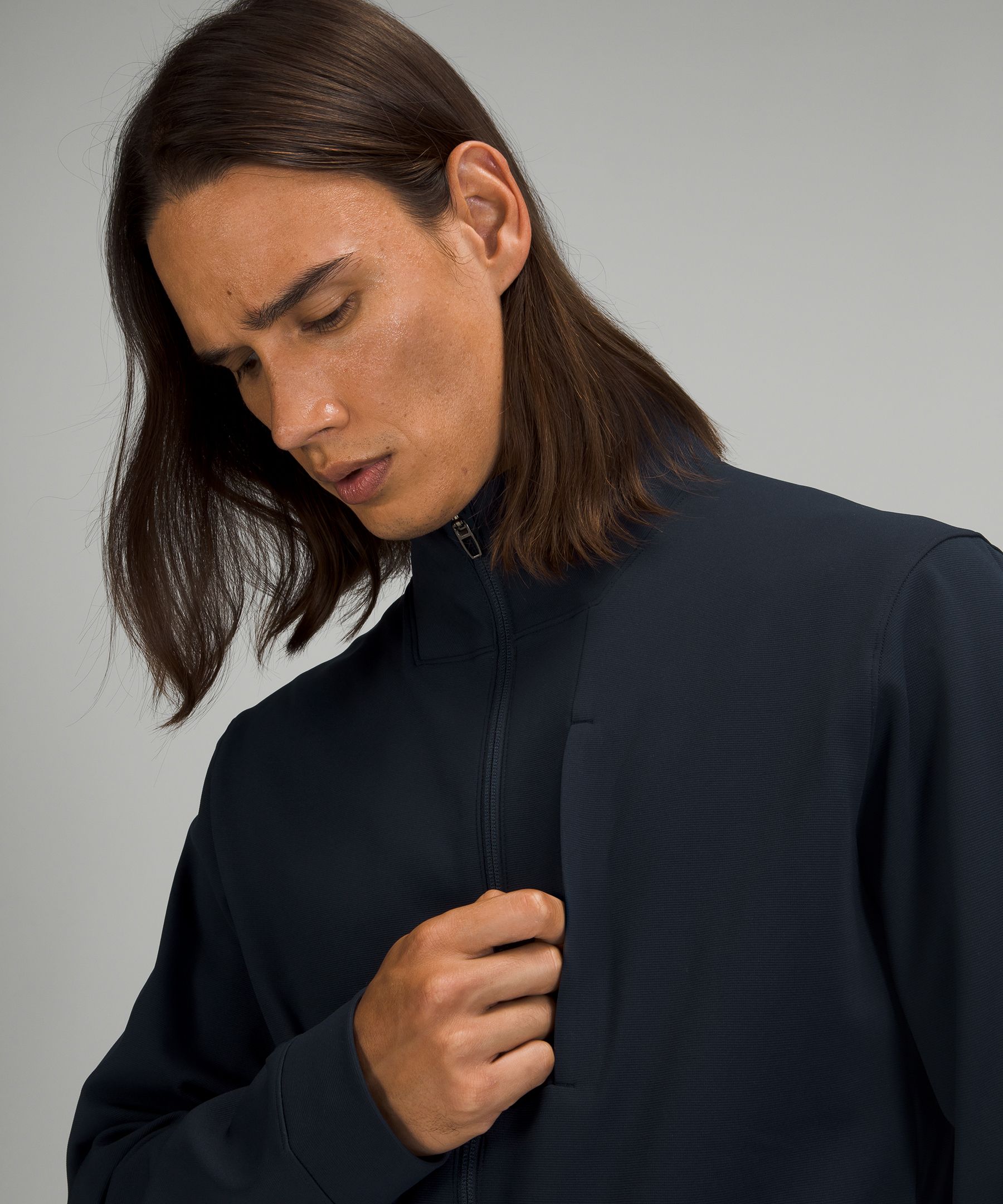 Lululemon Jakke Herre Marineblå | 74092-CUHK