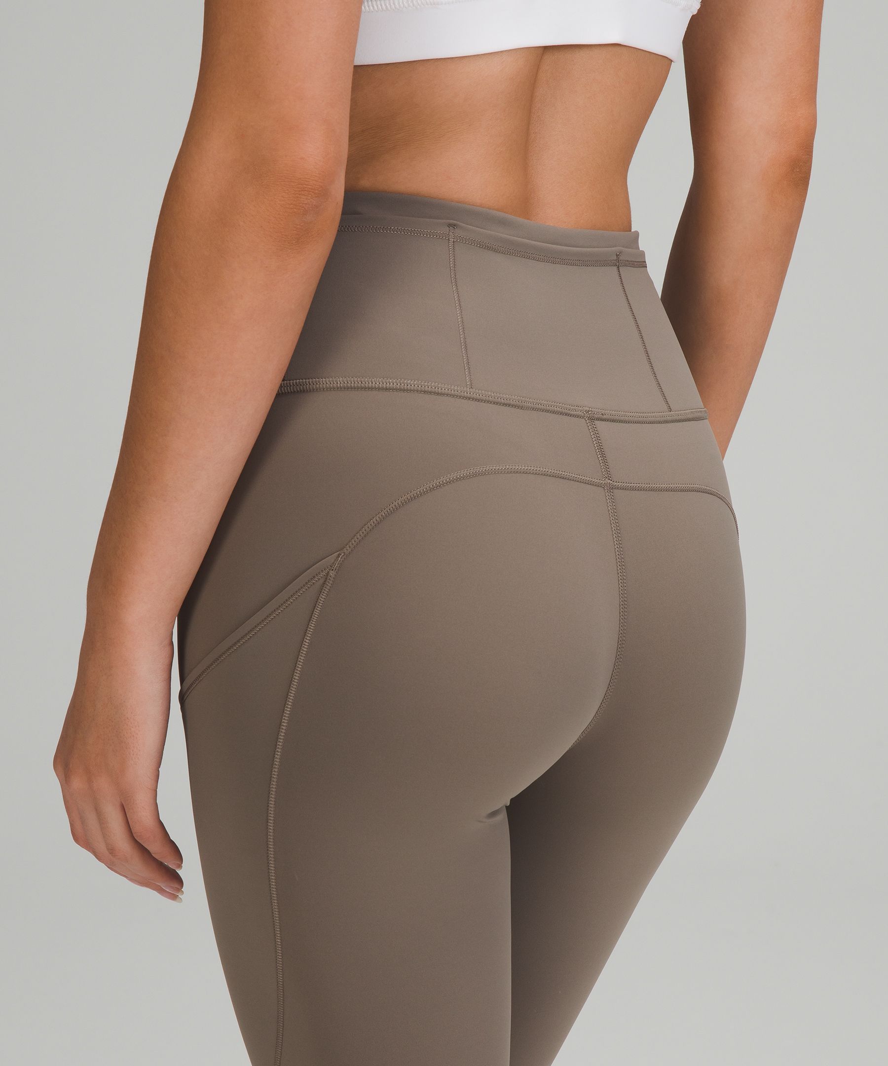 Lululemon Leggings Dame Grå Brune | 49782-VHIS