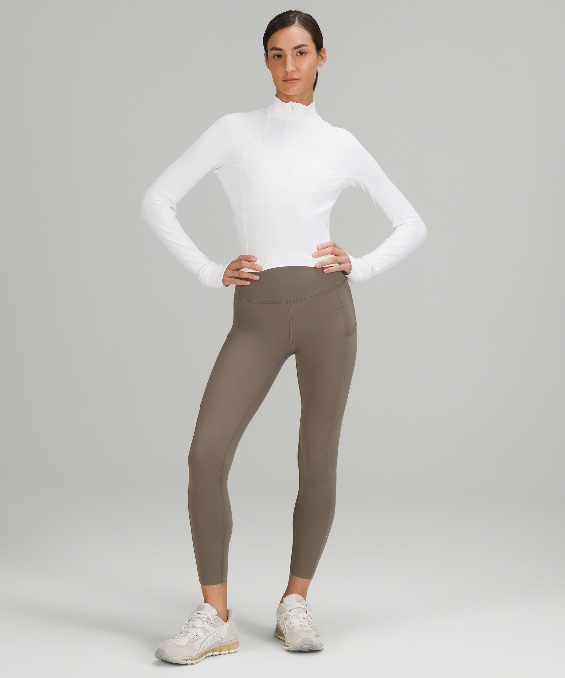 Lululemon Leggings Dame Grå Brune | 53796-TJPU