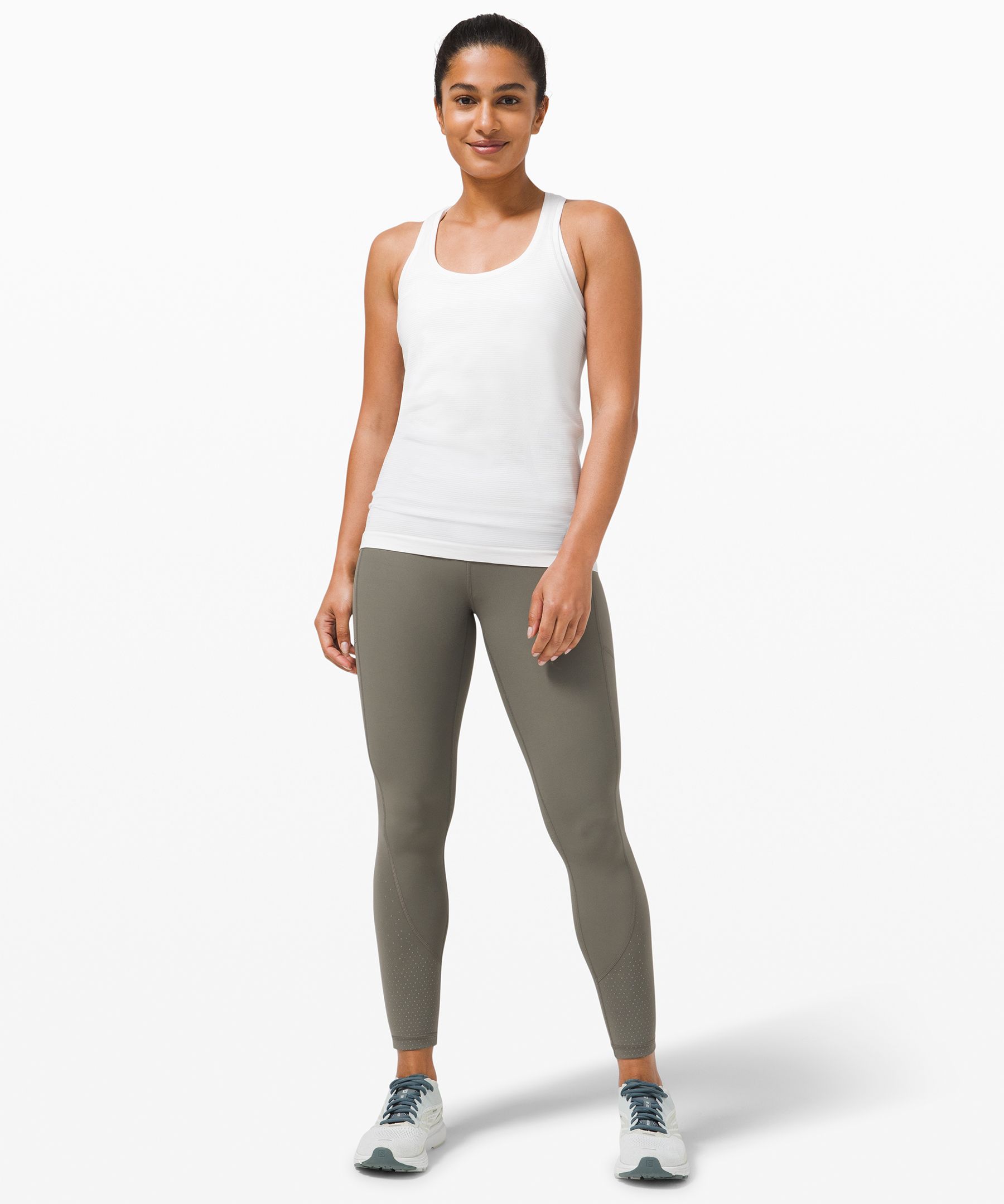 Lululemon Leggings Dame Grå Olivengrønne | 12536-MVTF