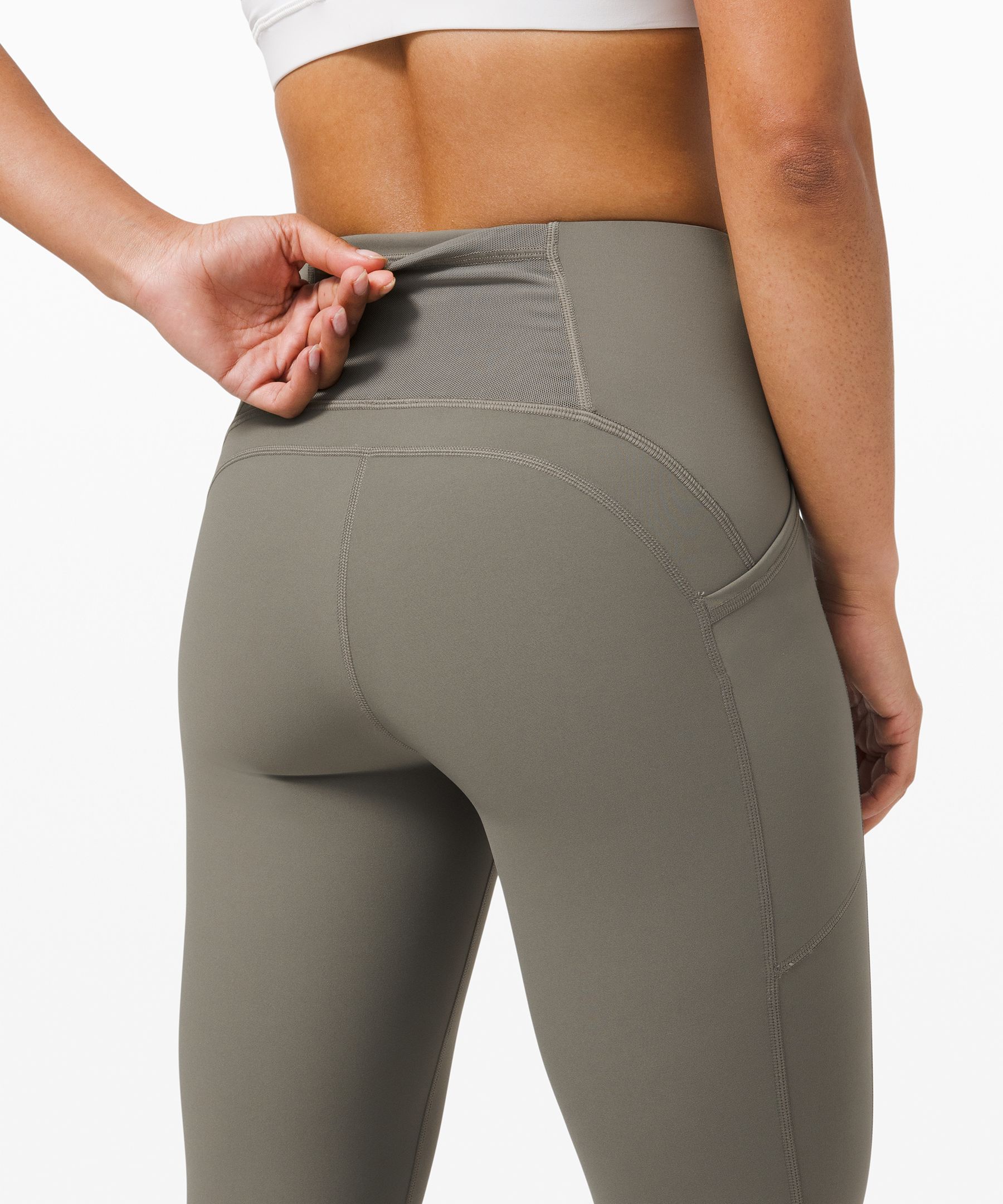 Lululemon Leggings Dame Grå Olivengrønne | 12536-MVTF
