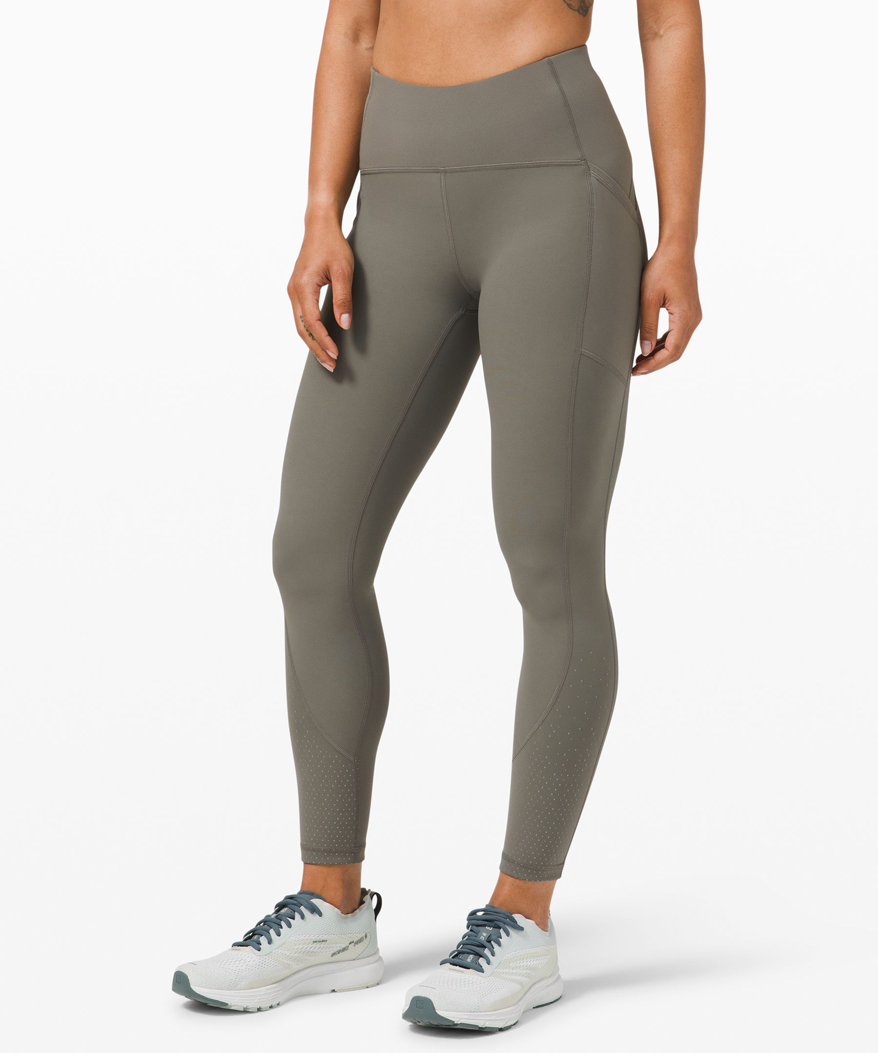 Lululemon Leggings Dame Grå Olivengrønne | 12536-MVTF