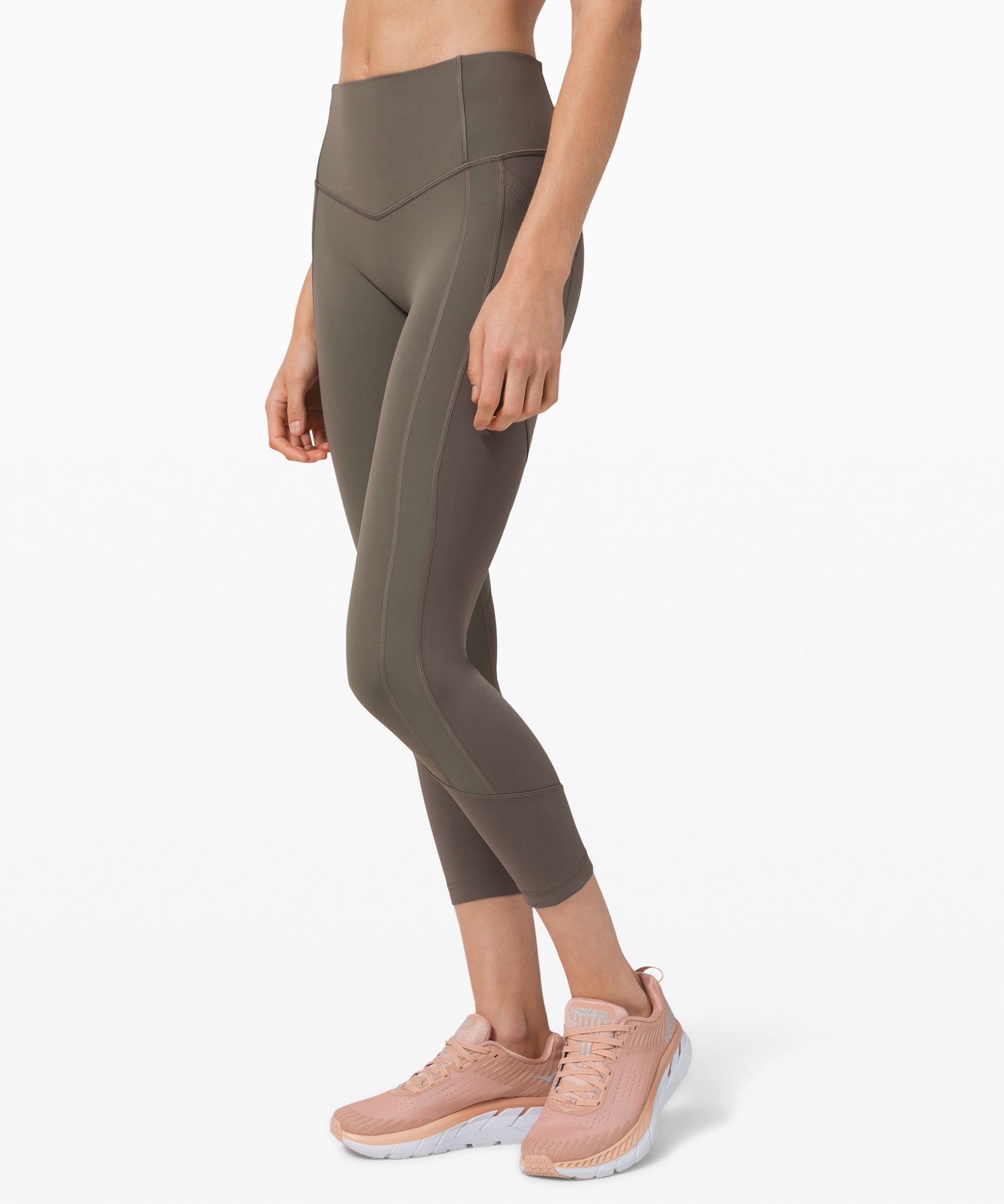 Lululemon Leggings Dame Grå Olivengrønne | 17643-ULZV