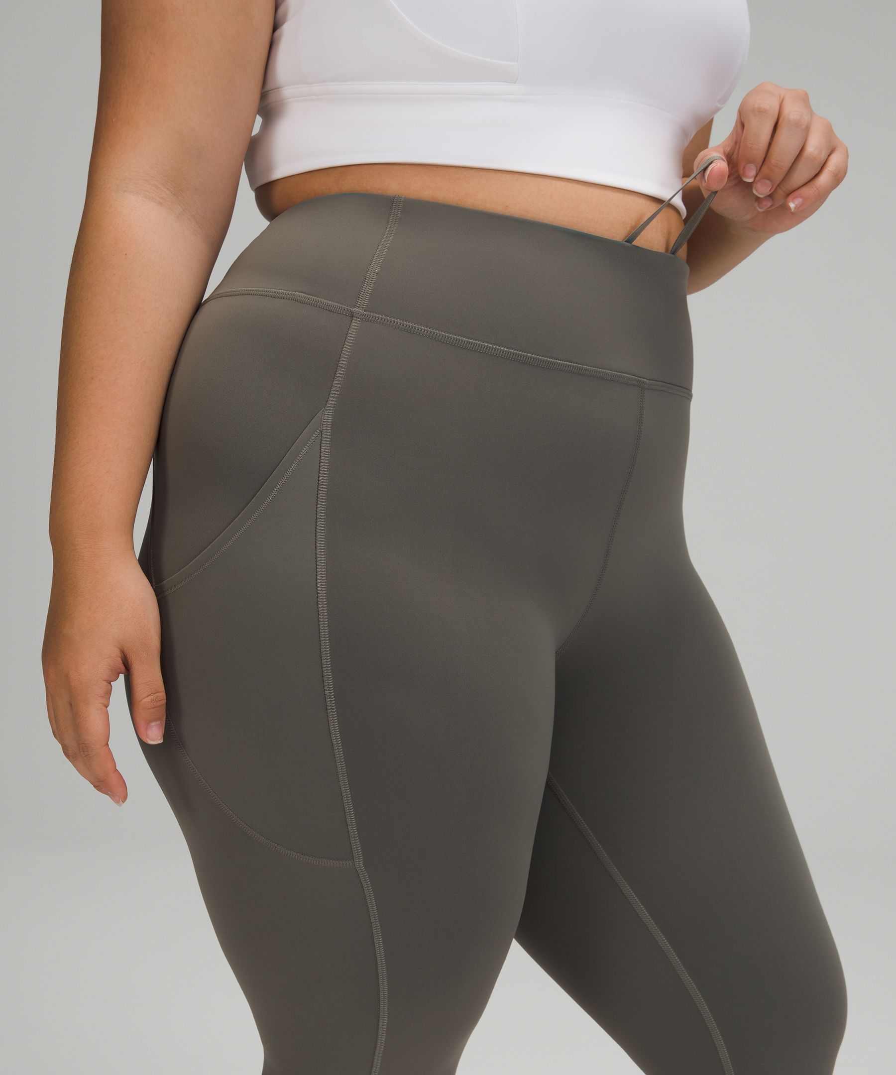 Lululemon Leggings Dame Grå Olivengrønne | 60581-ZSYK
