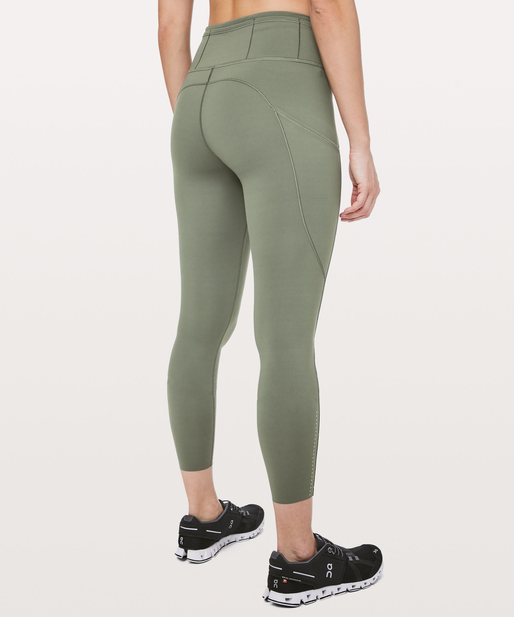 Lululemon Leggings Dame Grå Olivengrønne | 62973-GHJQ
