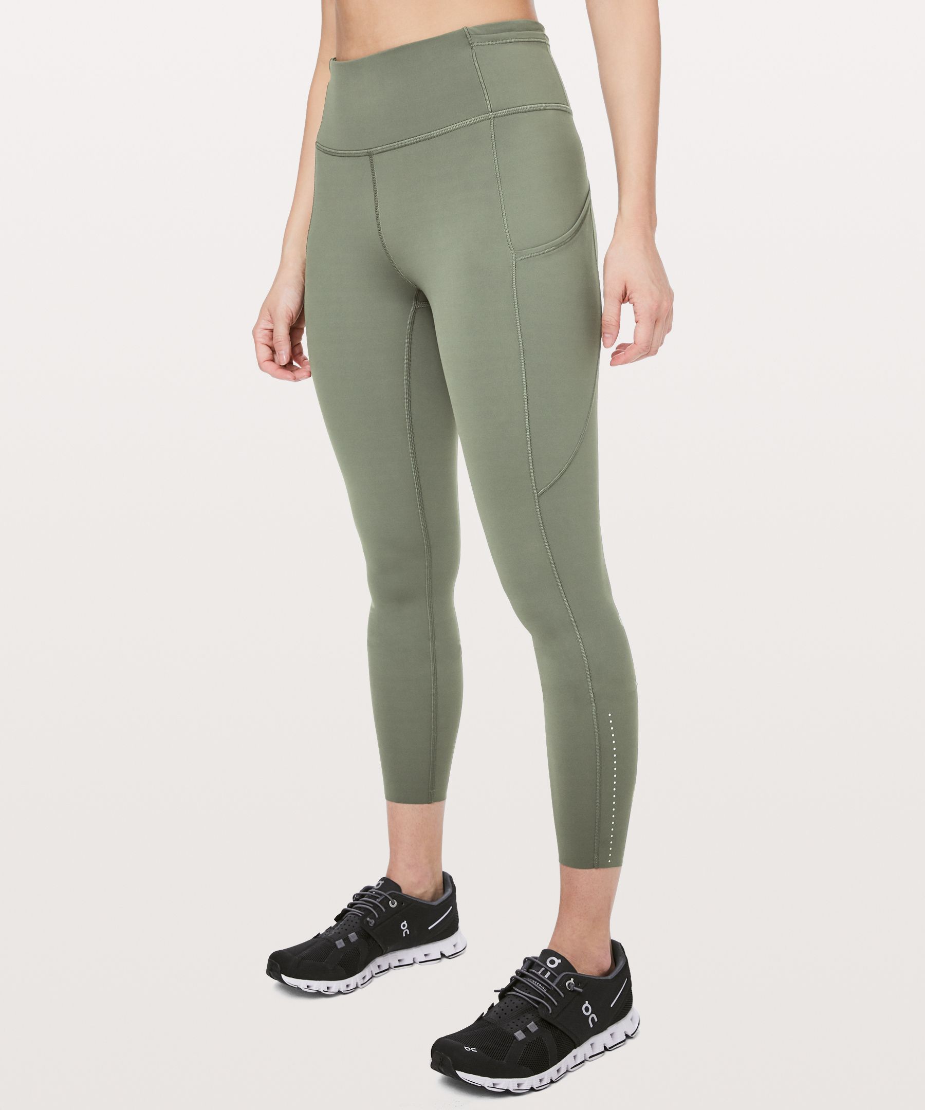 Lululemon Leggings Dame Grå Olivengrønne | 62973-GHJQ