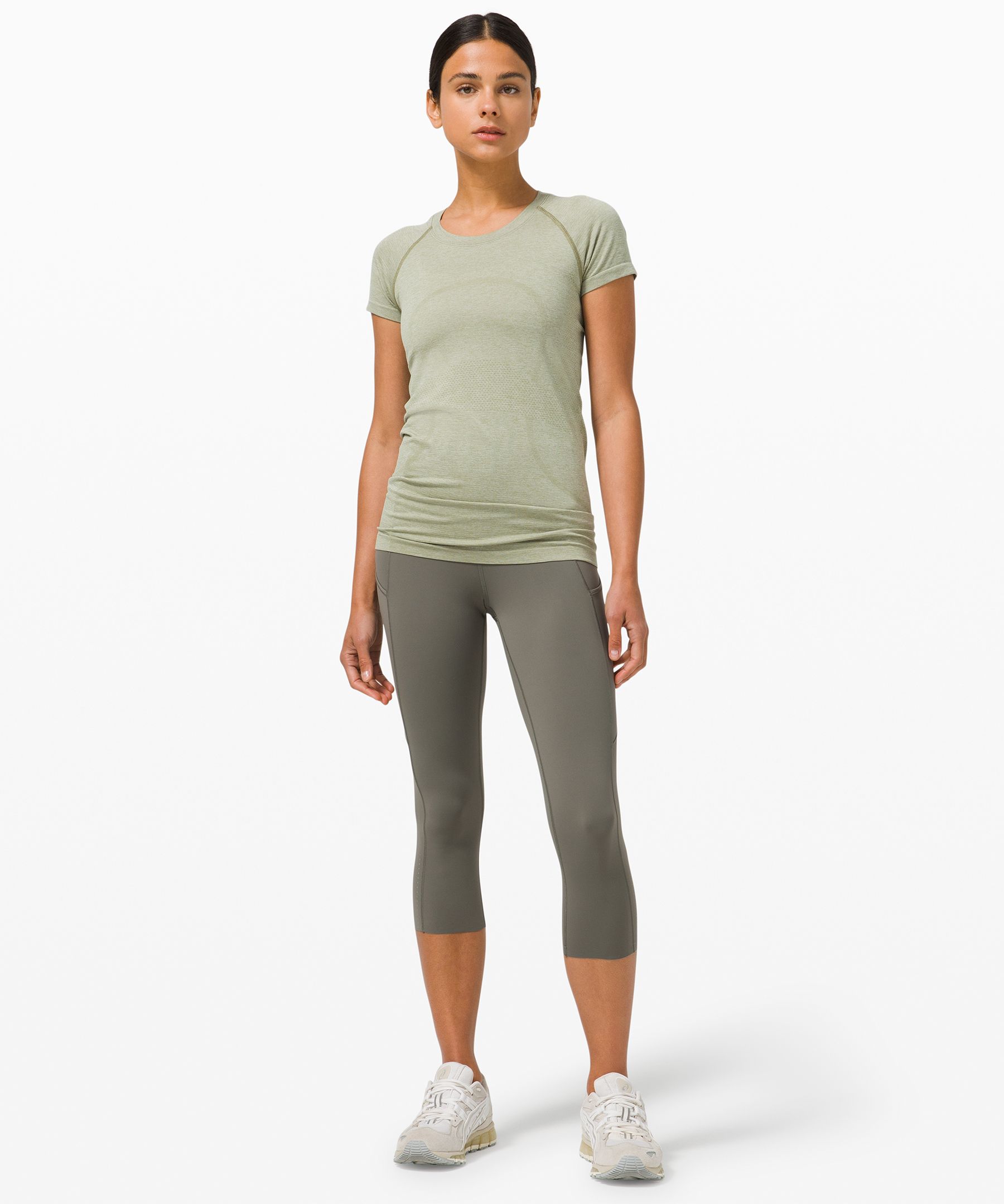 Lululemon Leggings Dame Grå Olivengrønne | 97135-SCFZ