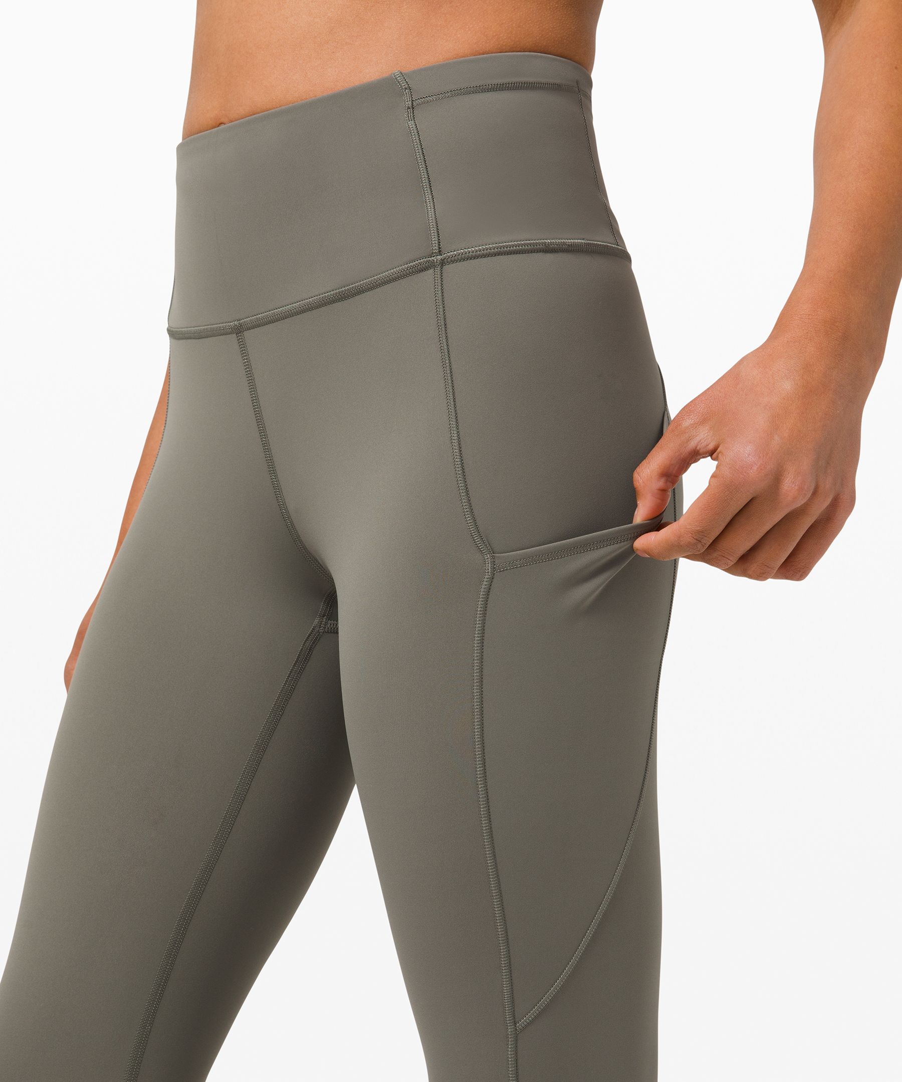 Lululemon Leggings Dame Grå Olivengrønne | 97135-SCFZ