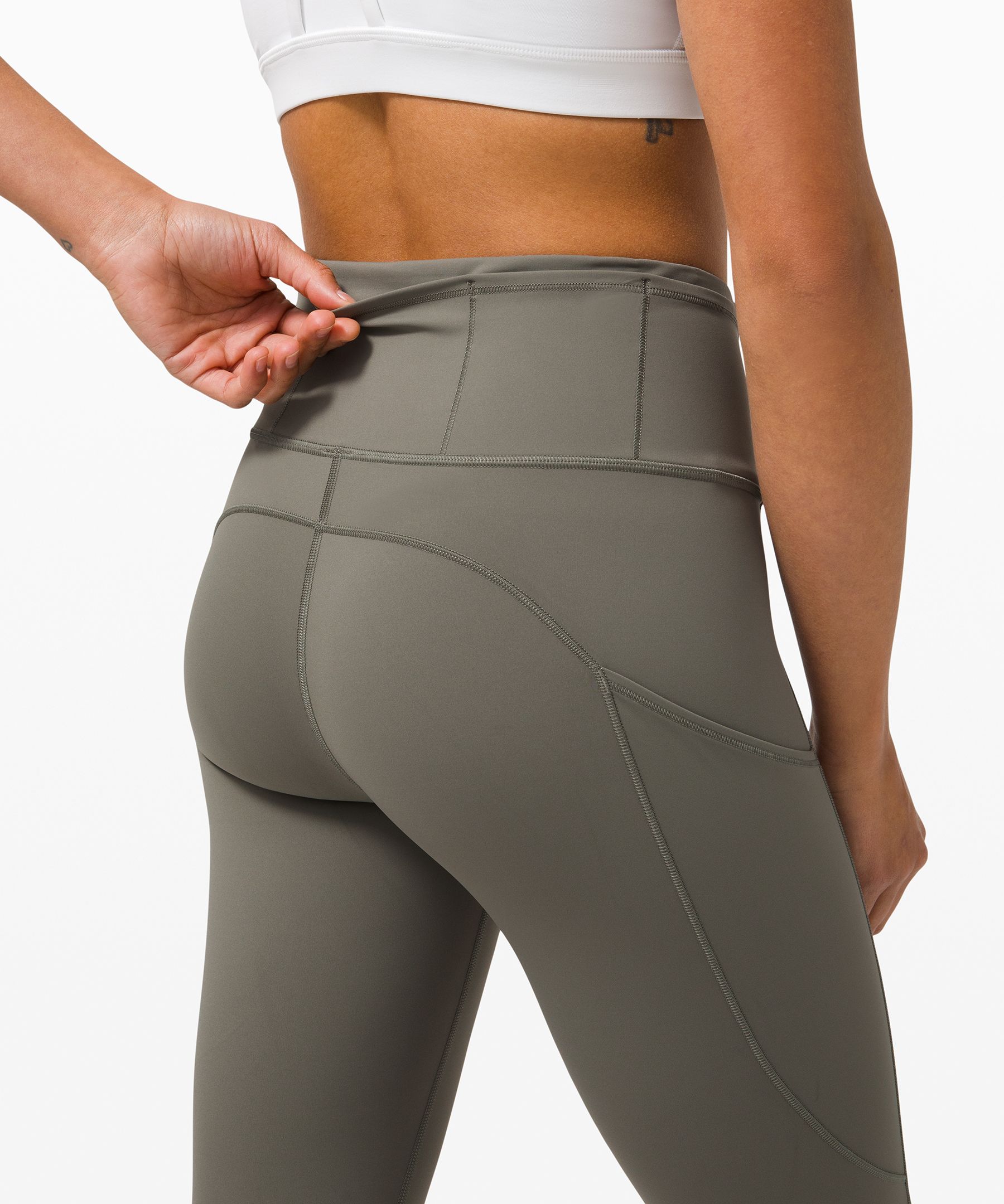 Lululemon Leggings Dame Grå Olivengrønne | 97135-SCFZ