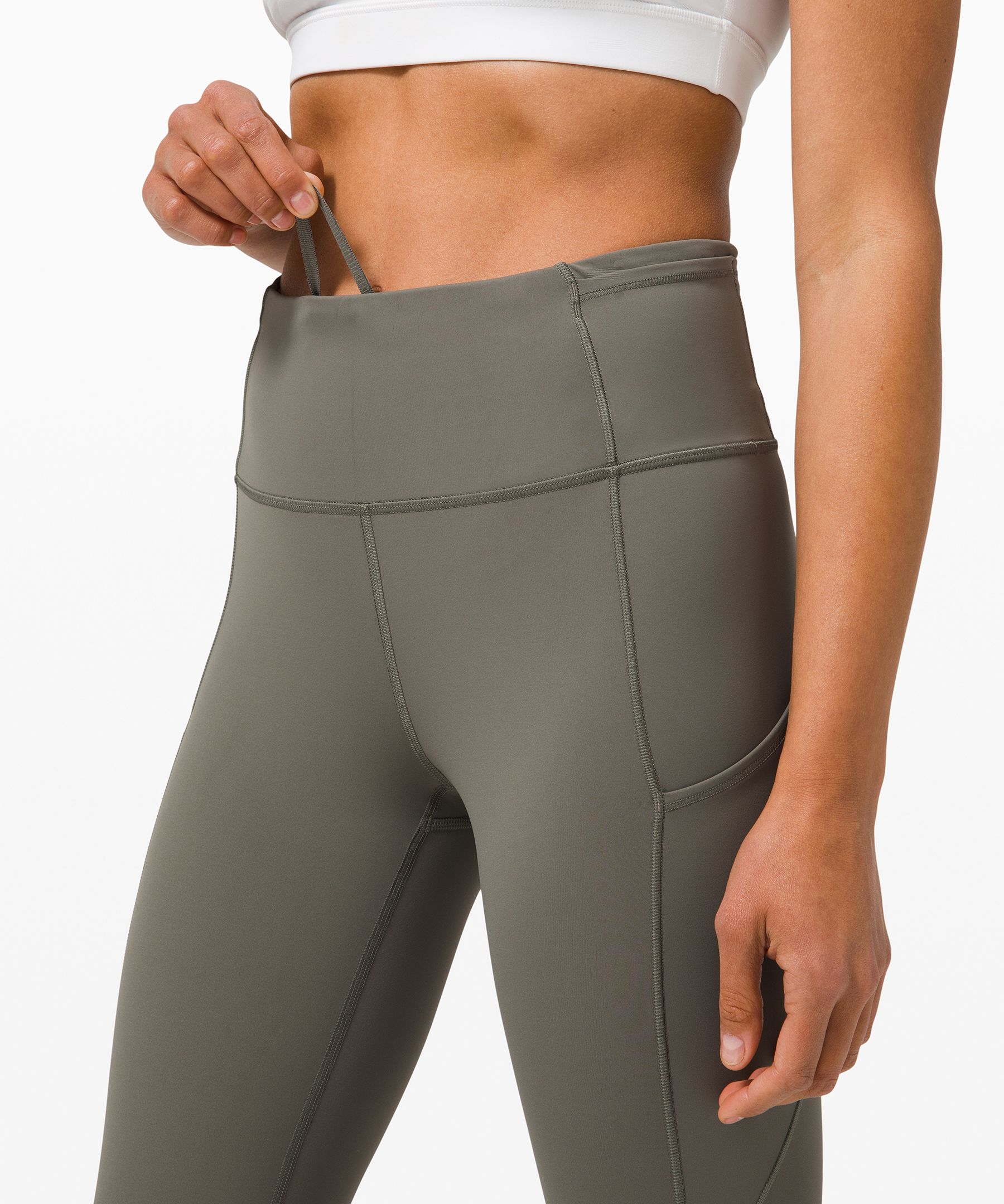 Lululemon Leggings Dame Grå Olivengrønne | 97135-SCFZ