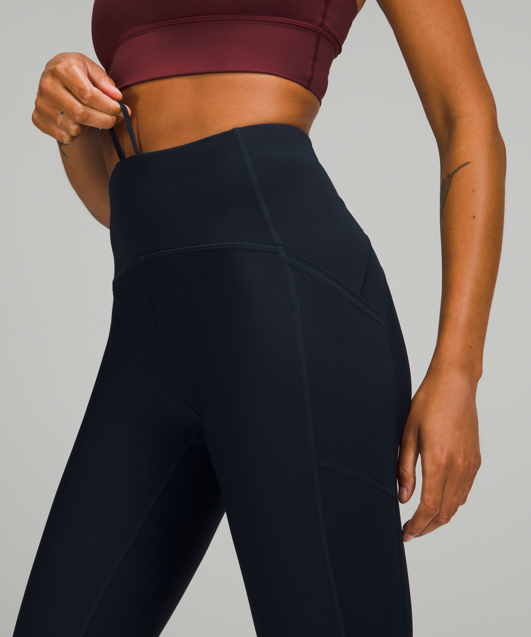 Lululemon Leggings Dame Marineblå | 42907-MDJG