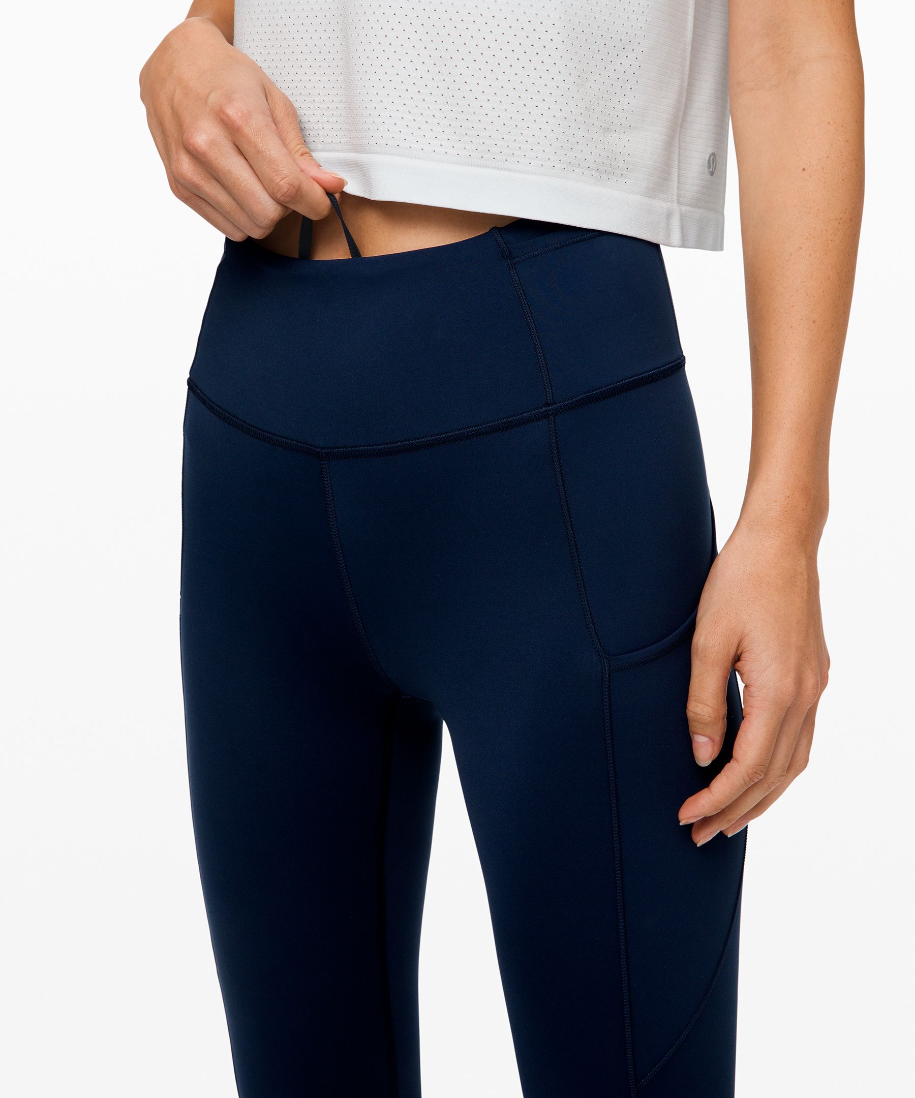 Lululemon Leggings Dame Marineblå | 72458-AYTC