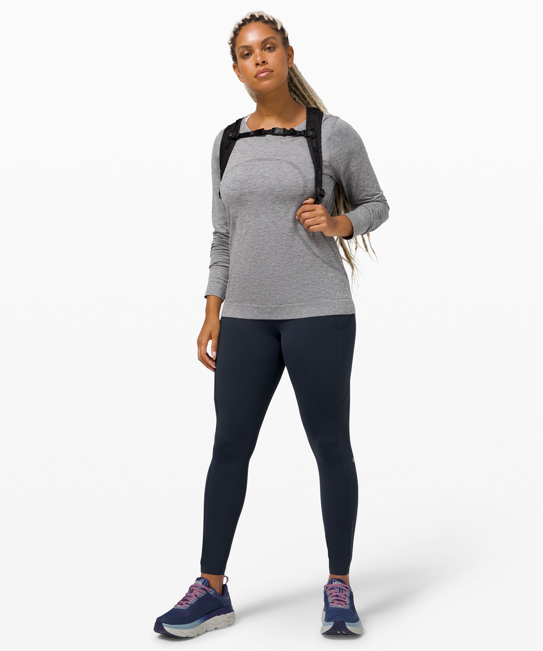 Lululemon Leggings Dame Marineblå | 74639-PJZN