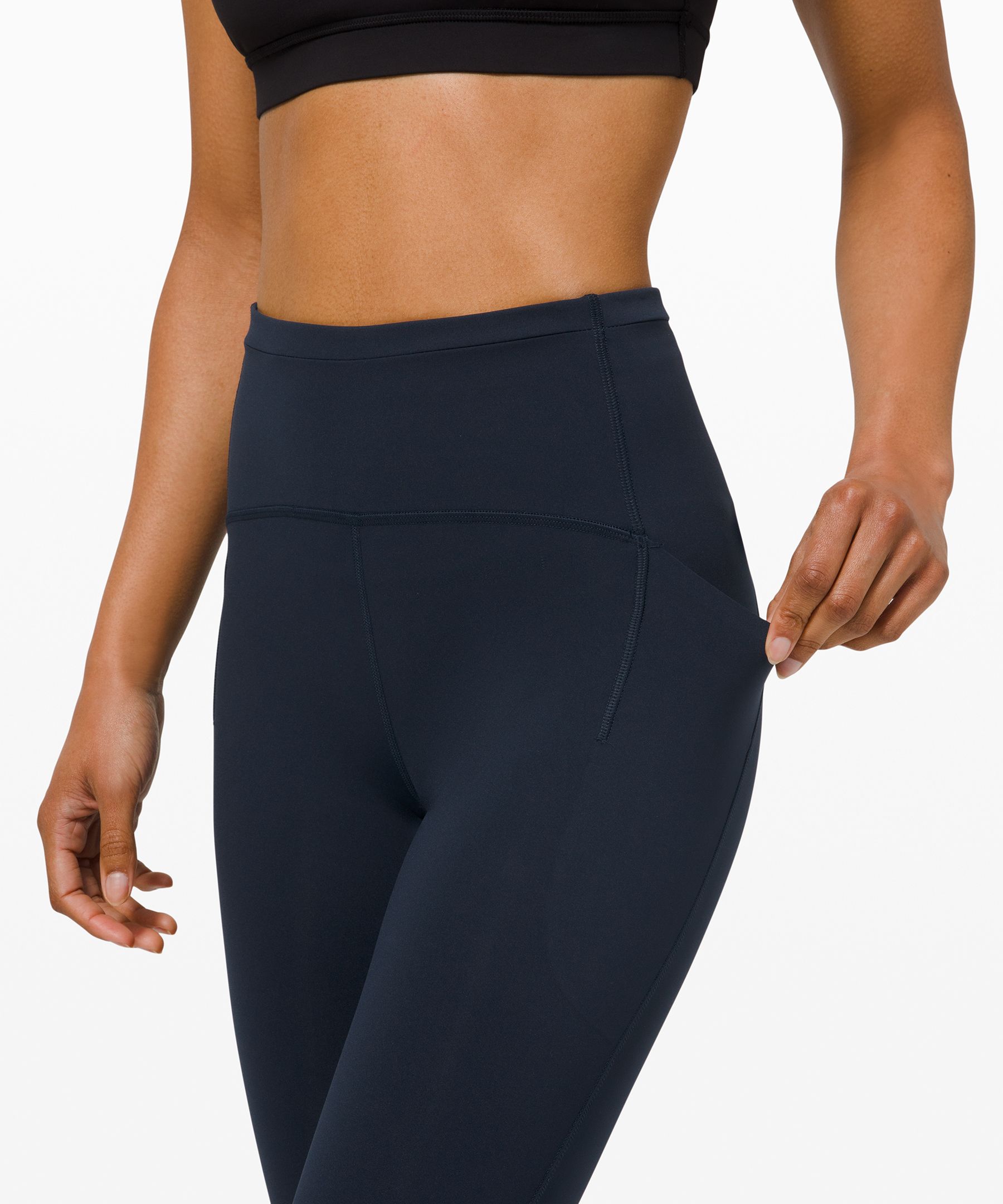Lululemon Leggings Dame Marineblå | 87345-TVHJ