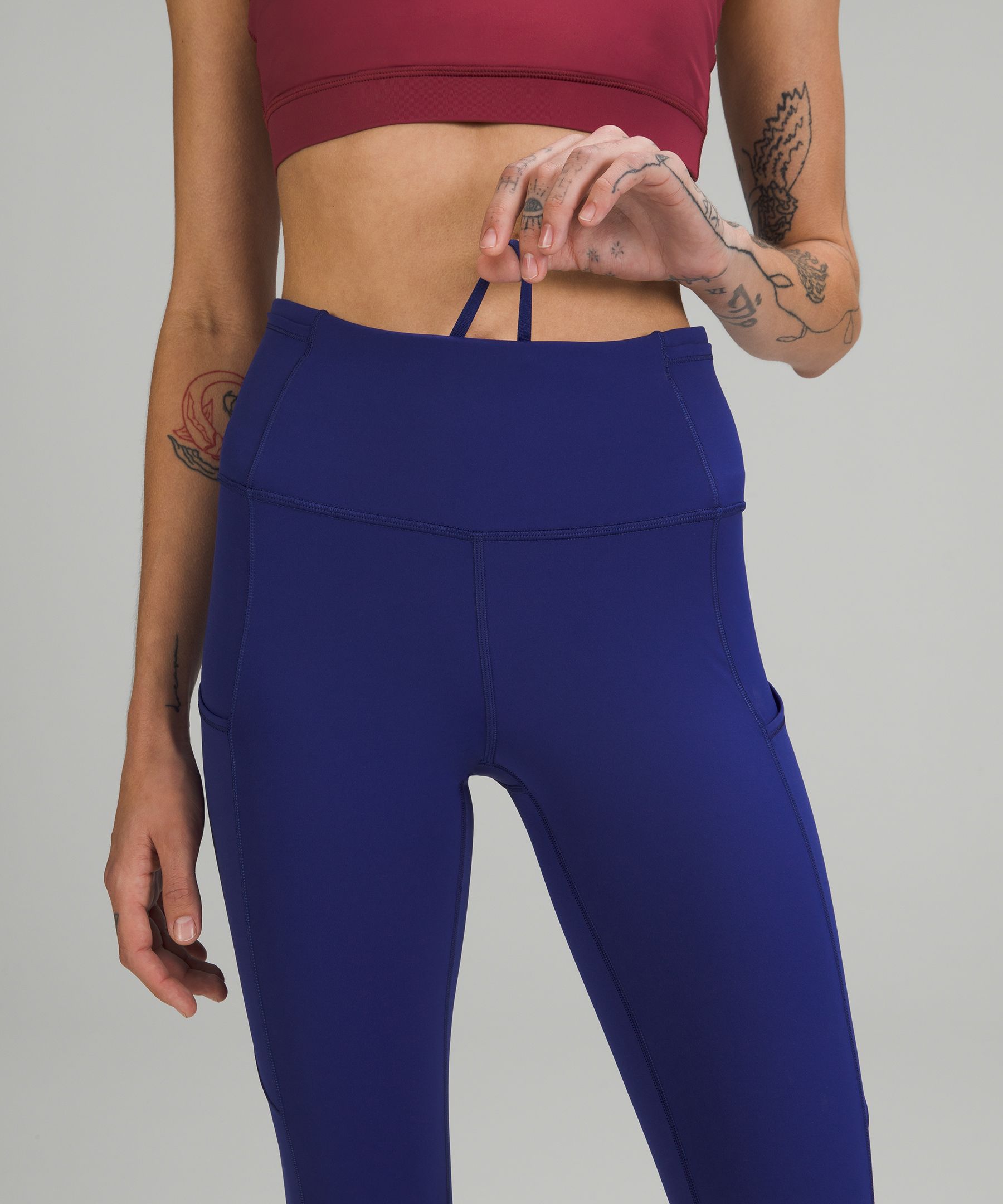 Lululemon Leggings Dame Marineblå | 98325-BKJA