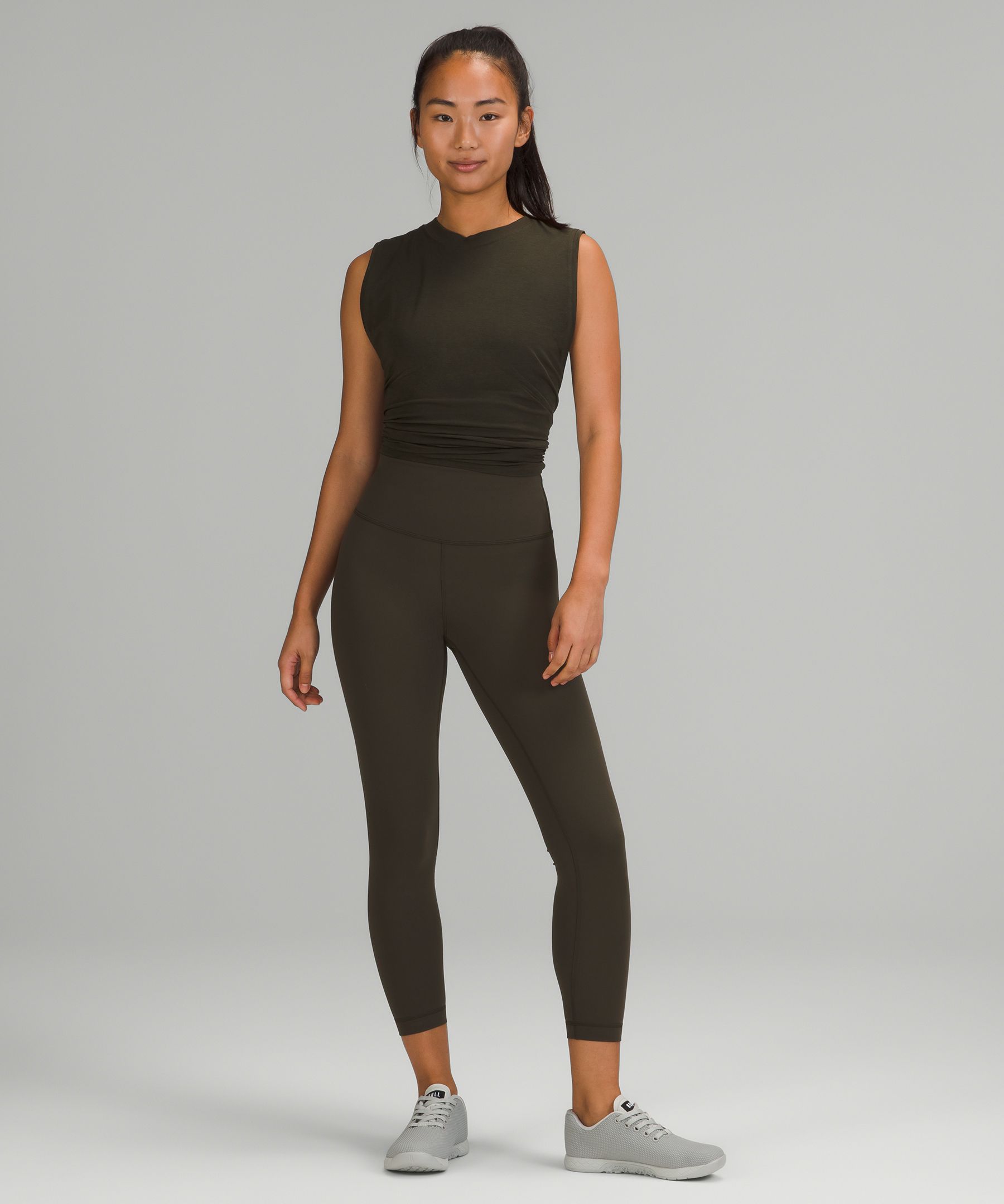 Lululemon Leggings Dame Mørke Olivengrønne | 10796-LJZE