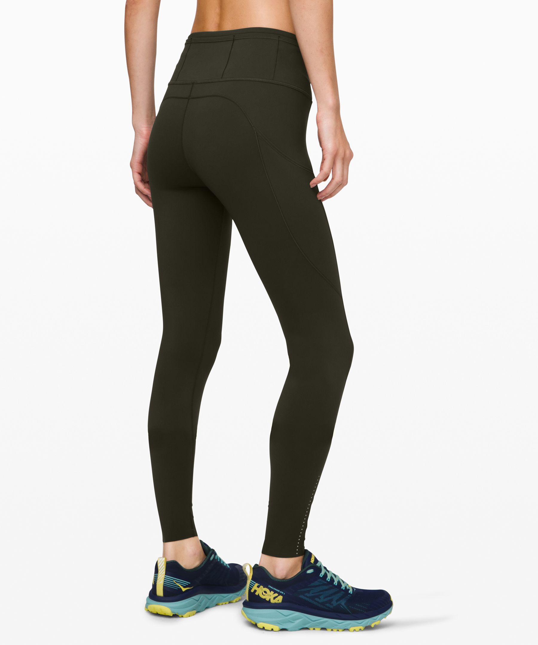 Lululemon Leggings Dame Mørke Olivengrønne | 18372-ICRB