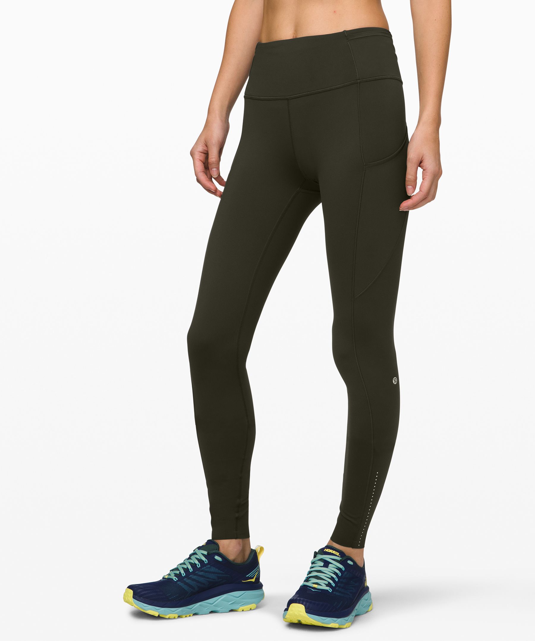 Lululemon Leggings Dame Mørke Olivengrønne | 18372-ICRB