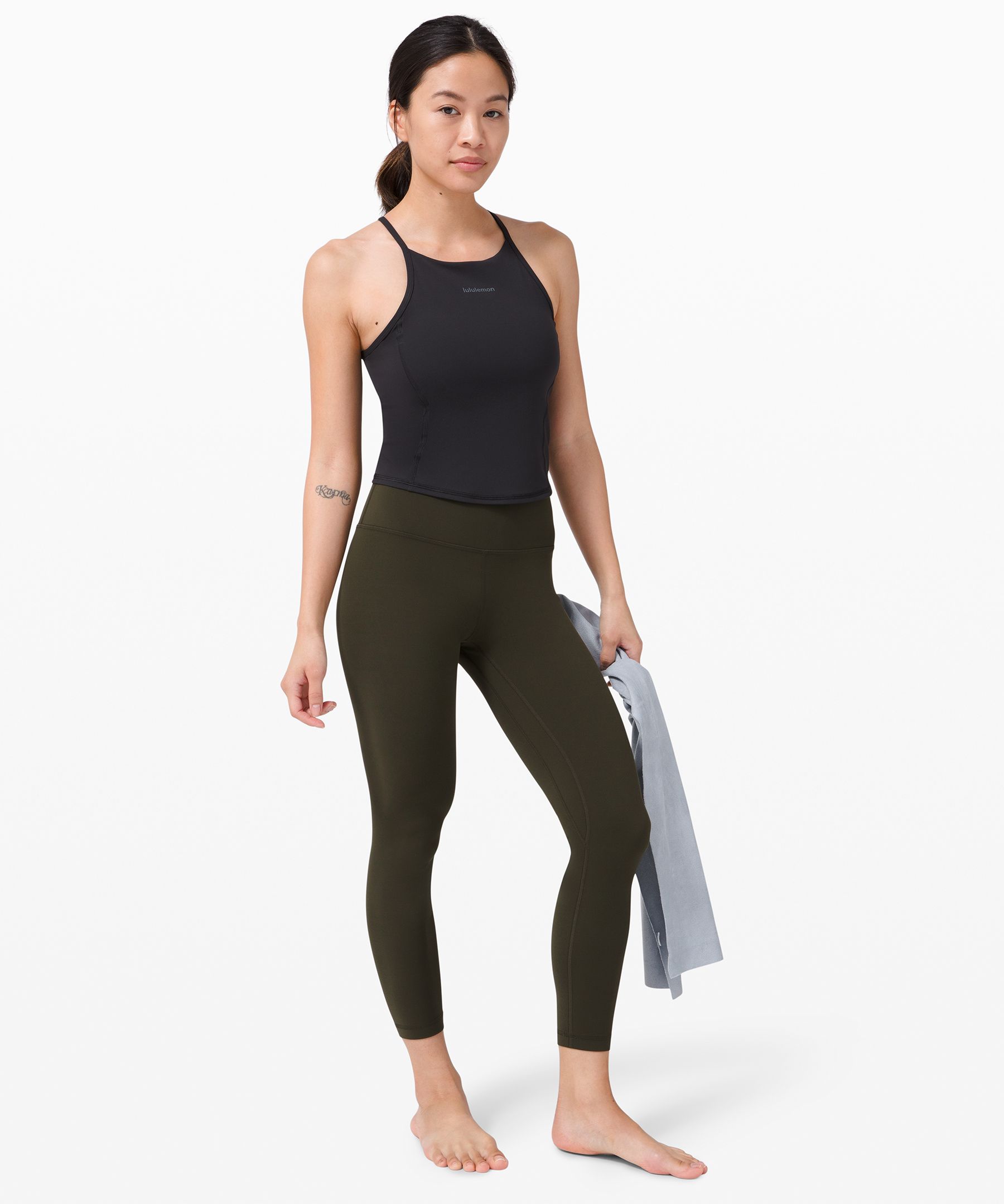 Lululemon Leggings Dame Mørke Olivengrønne | 19574-XBQD