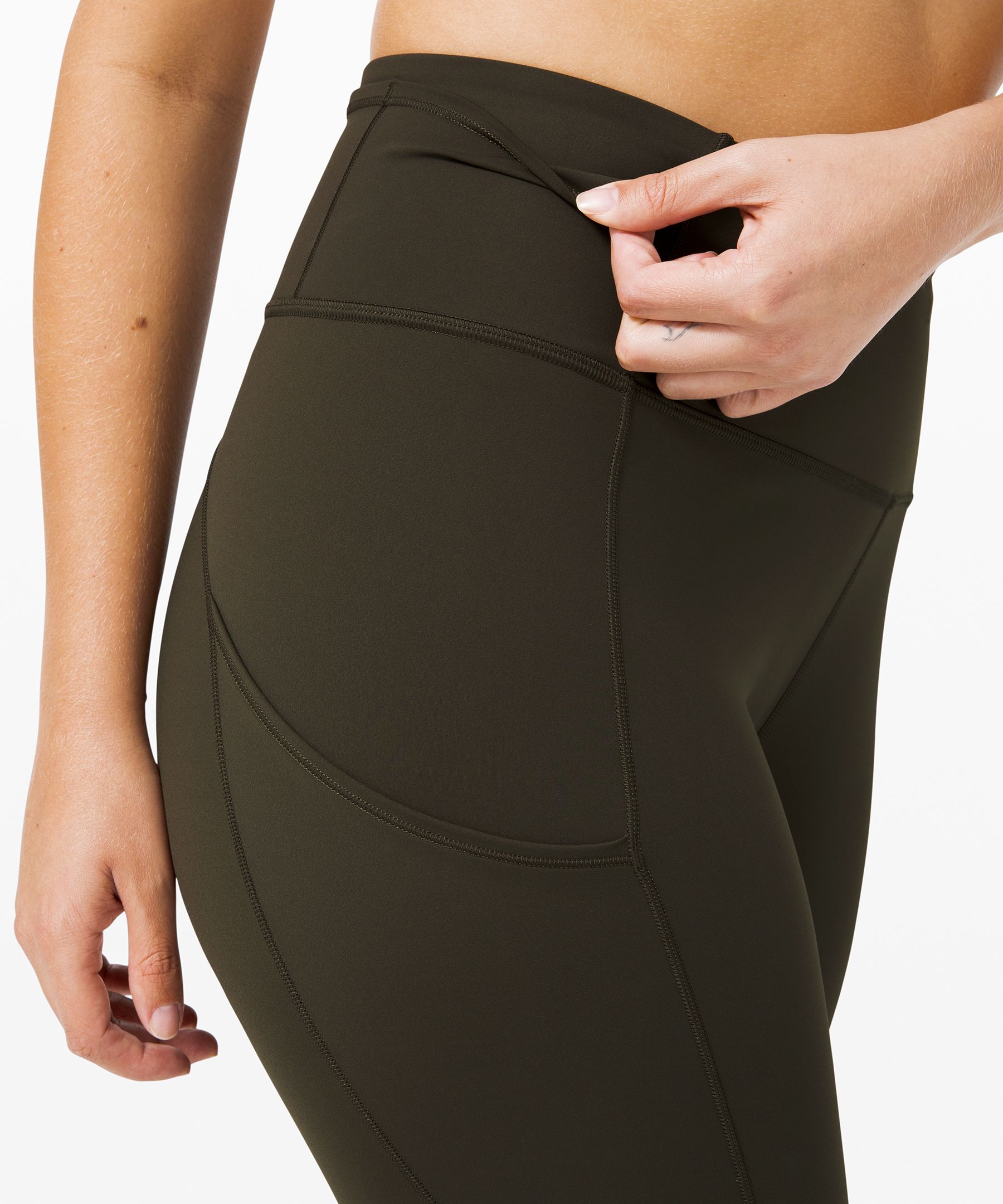 Lululemon Leggings Dame Mørke Olivengrønne | 31506-GJOP