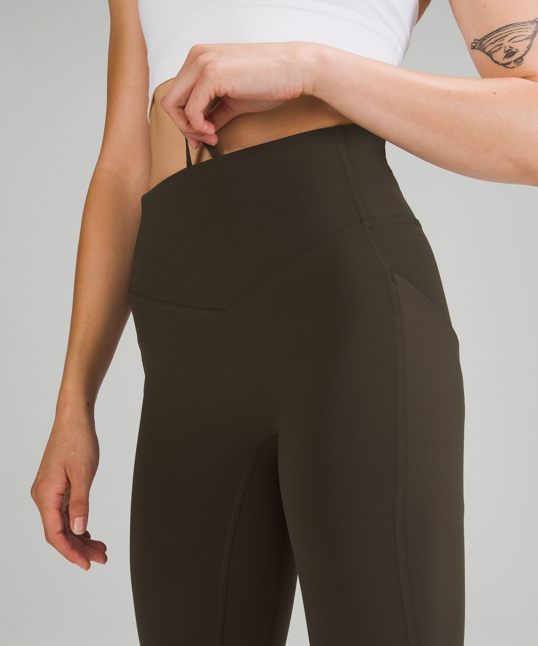 Lululemon Leggings Dame Mørke Olivengrønne | 32057-OJMQ