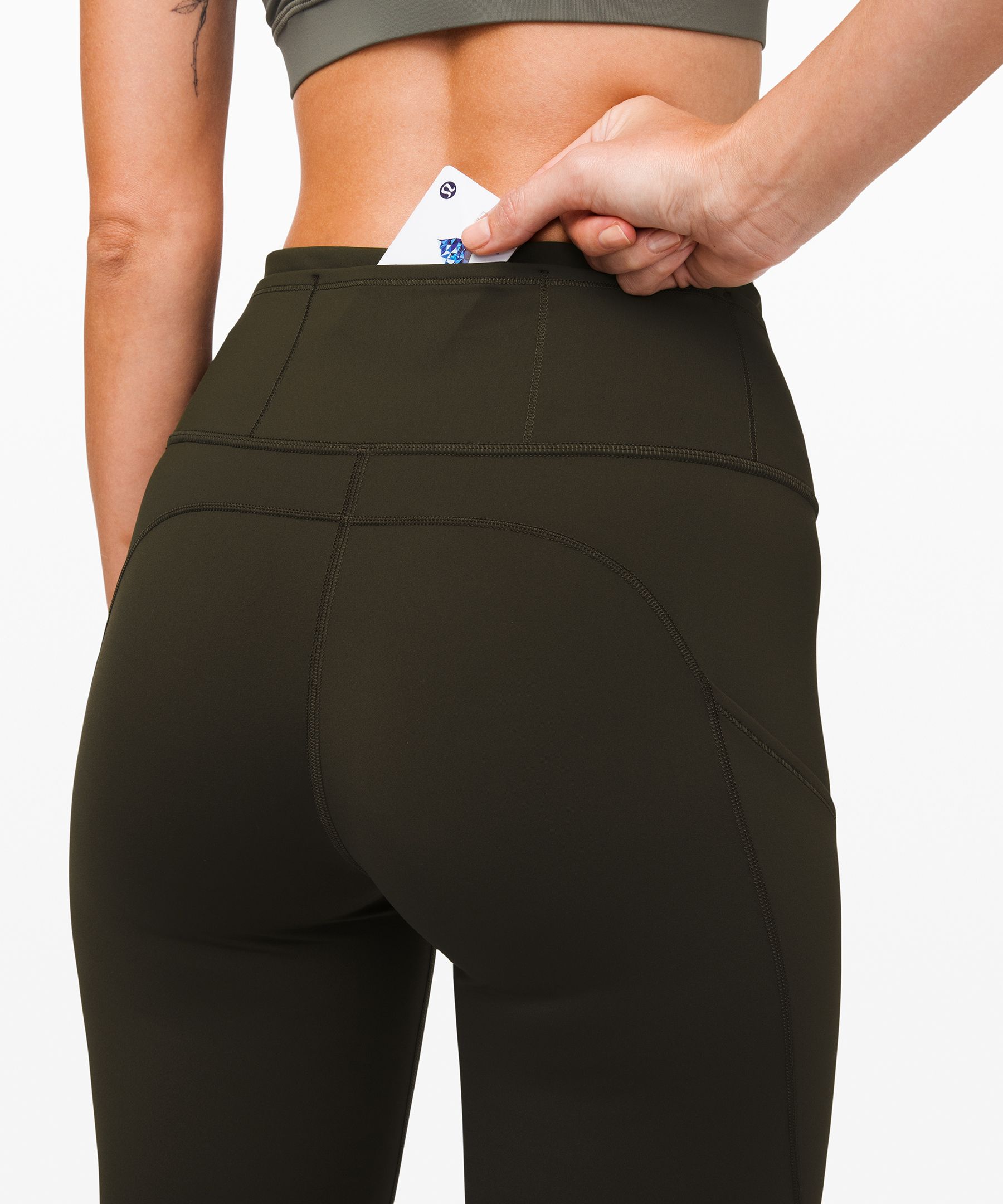 Lululemon Leggings Dame Mørke Olivengrønne | 49360-NQYH