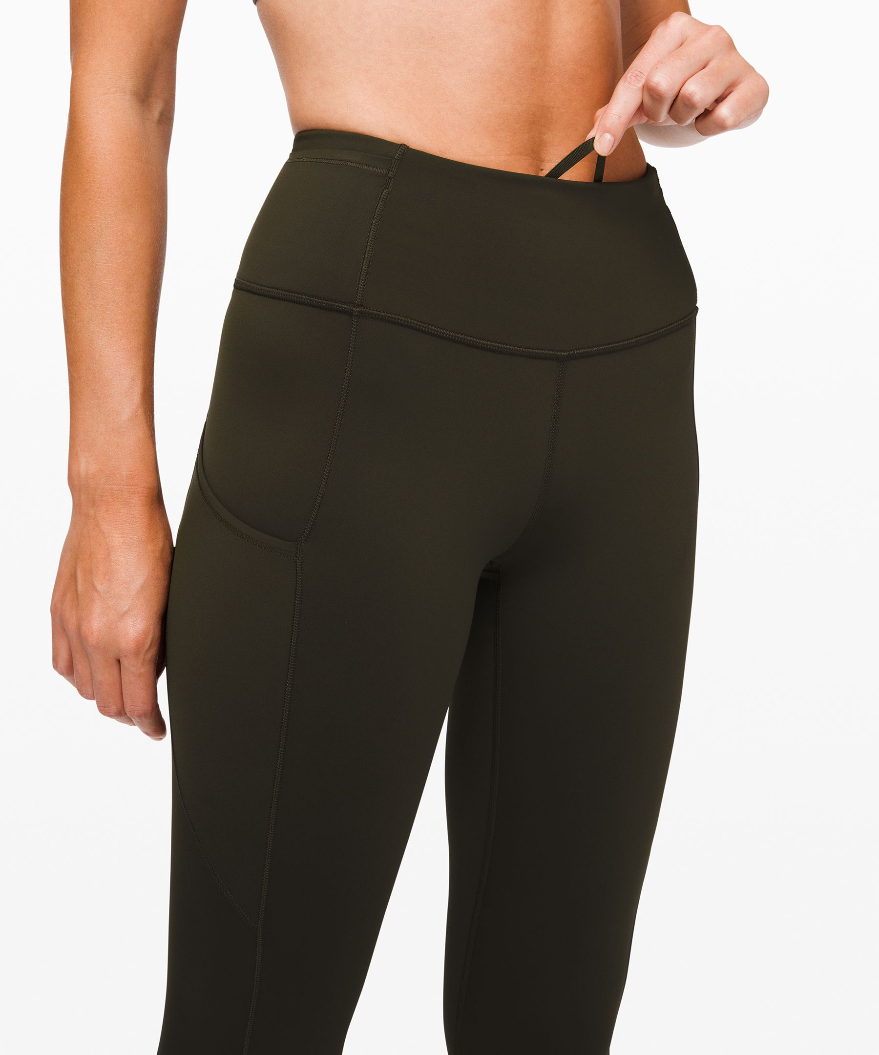 Lululemon Leggings Dame Mørke Olivengrønne | 49360-NQYH