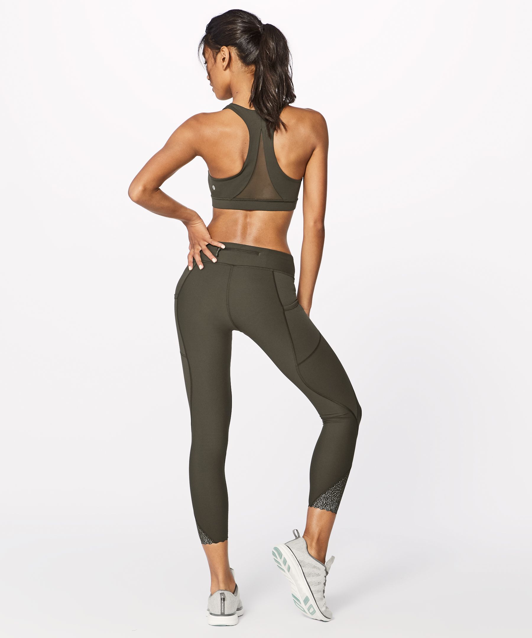 Lululemon Leggings Dame Mørke Olivengrønne | 70483-BOEZ