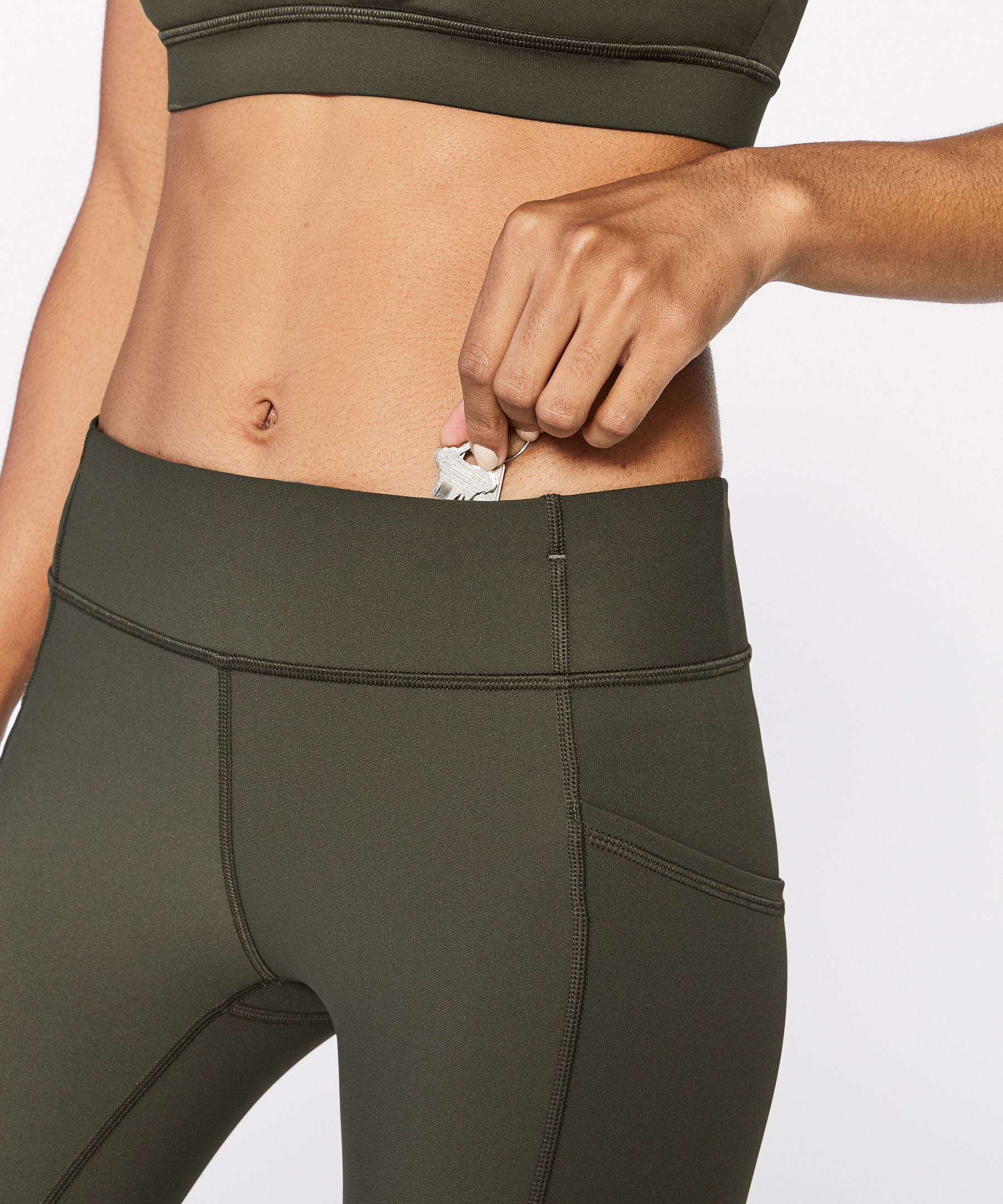 Lululemon Leggings Dame Mørke Olivengrønne | 70483-BOEZ