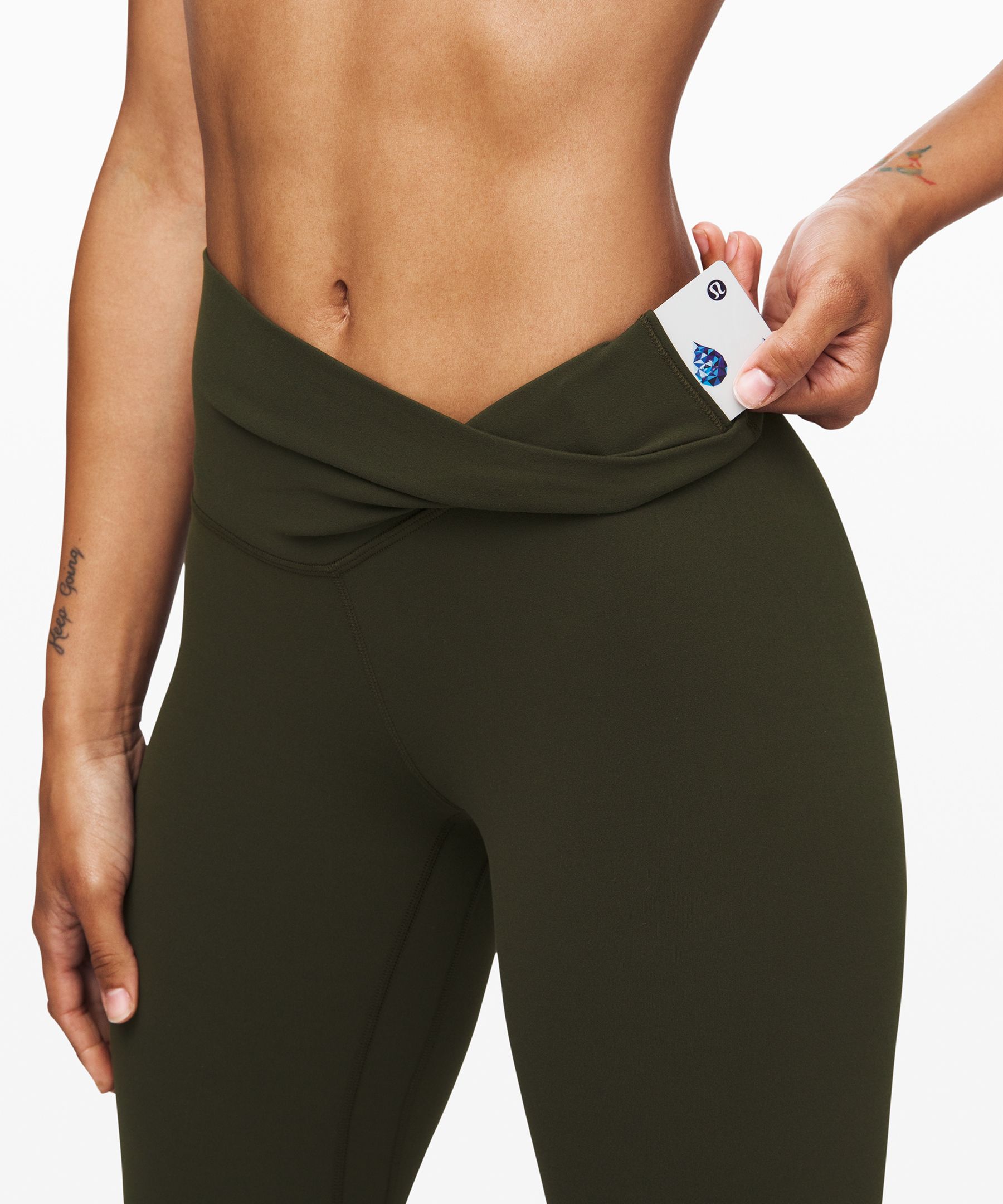 Lululemon Leggings Dame Mørke Olivengrønne | 70914-BOYT