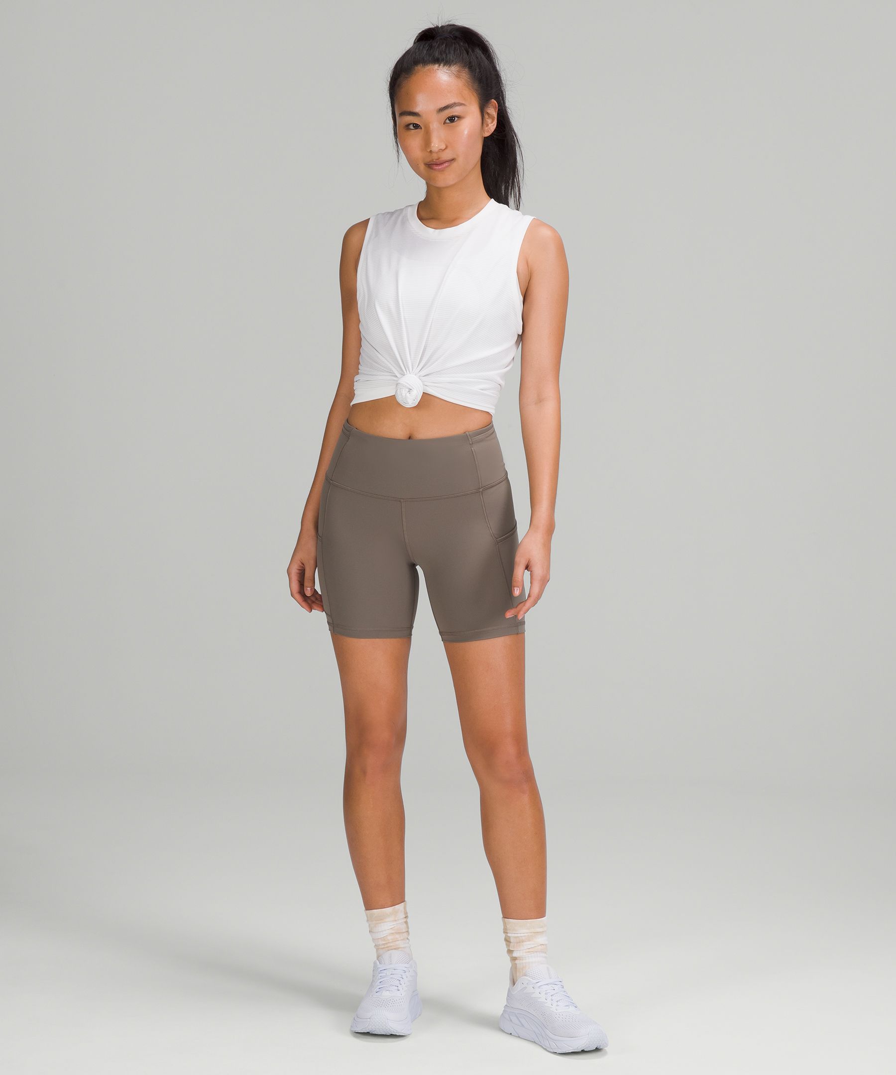 Lululemon Shorts Dame Grå Brune | 53928-PWBA