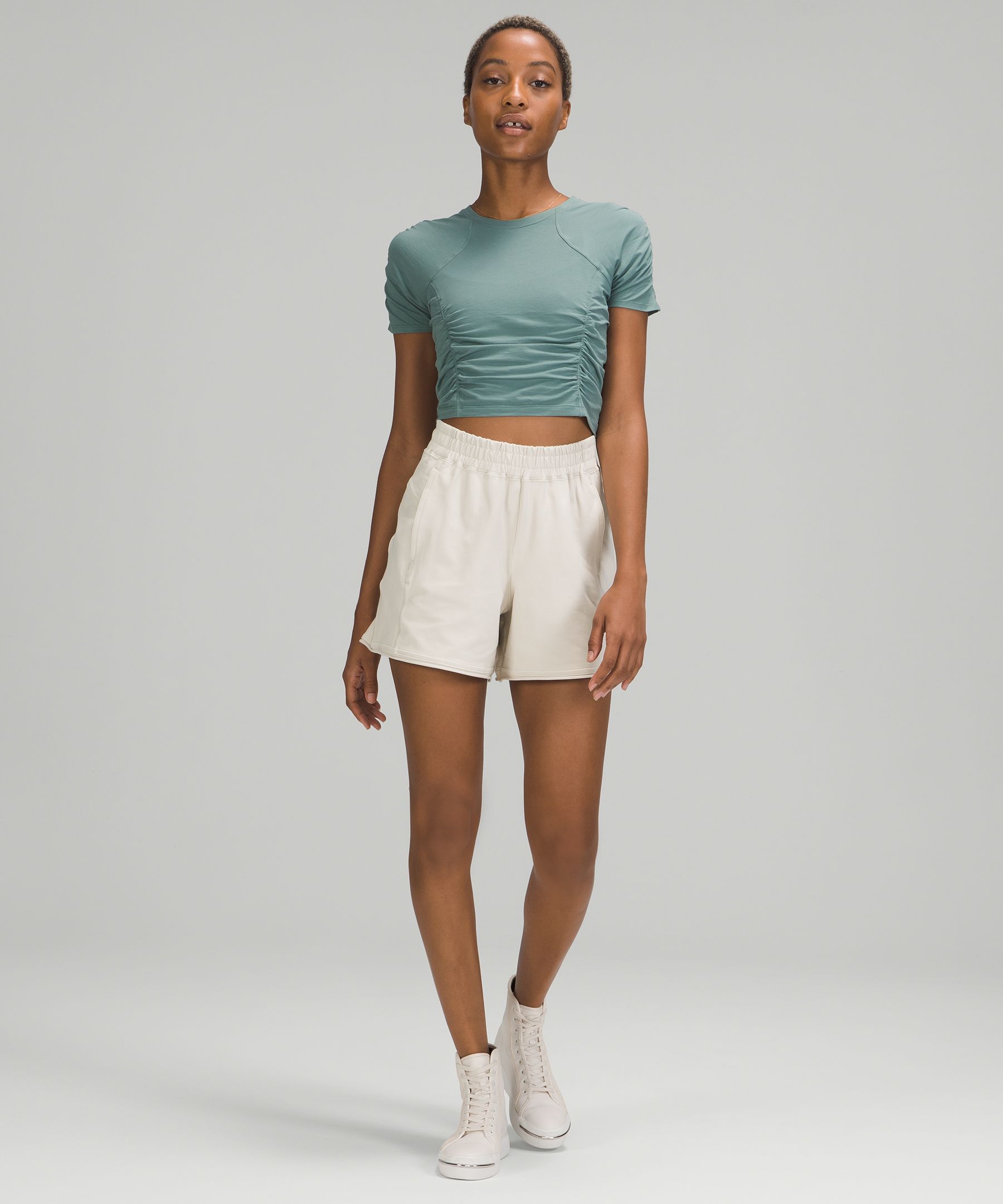 Lululemon Shorts Dame Hvite | 92704-BYQL