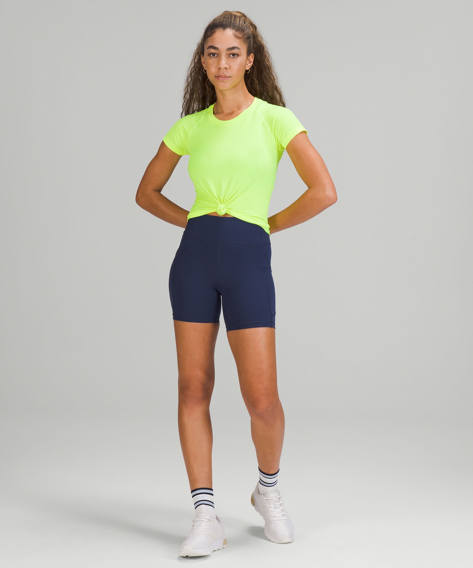 Lululemon Shorts Dame Marineblå | 04657-EWPT