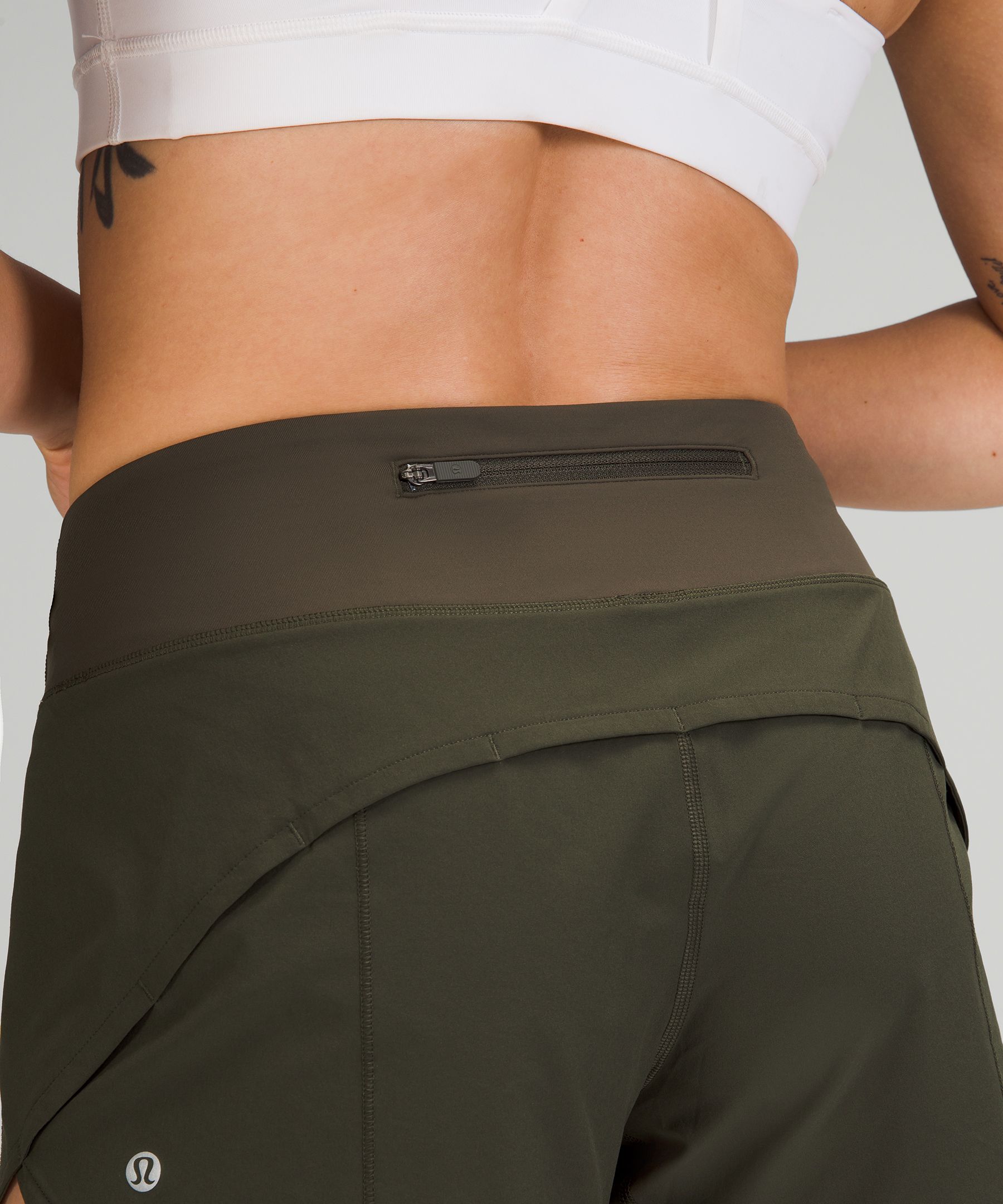 Lululemon Shorts Dame Mørke Olivengrønne | 15763-PMOS