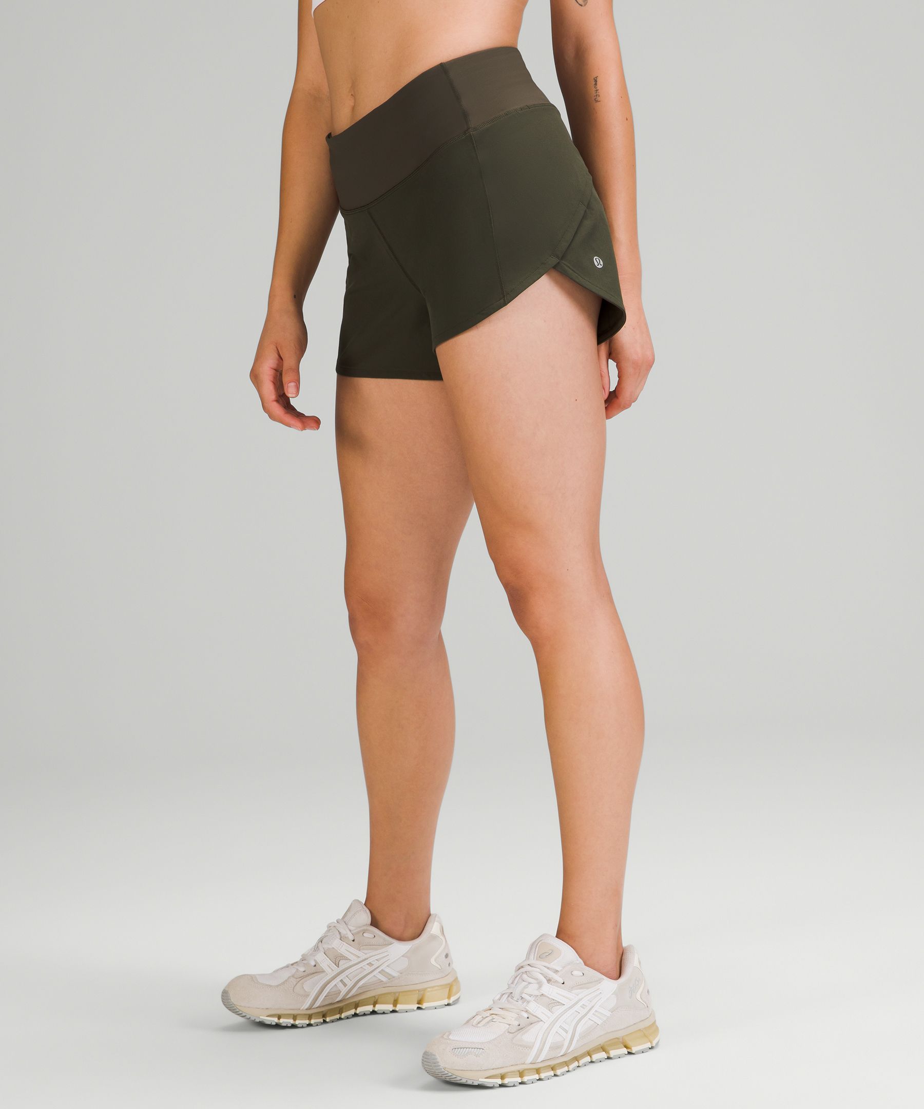 Lululemon Shorts Dame Mørke Olivengrønne | 15763-PMOS