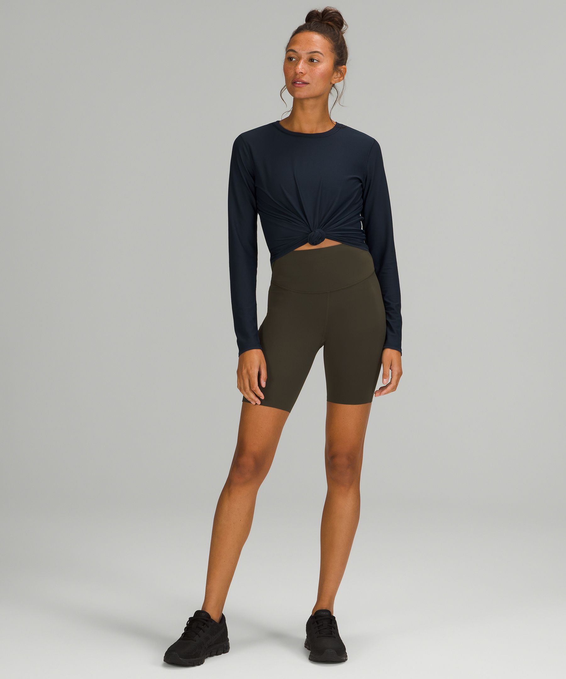 Lululemon Shorts Dame Mørke Olivengrønne | 80624-USNR