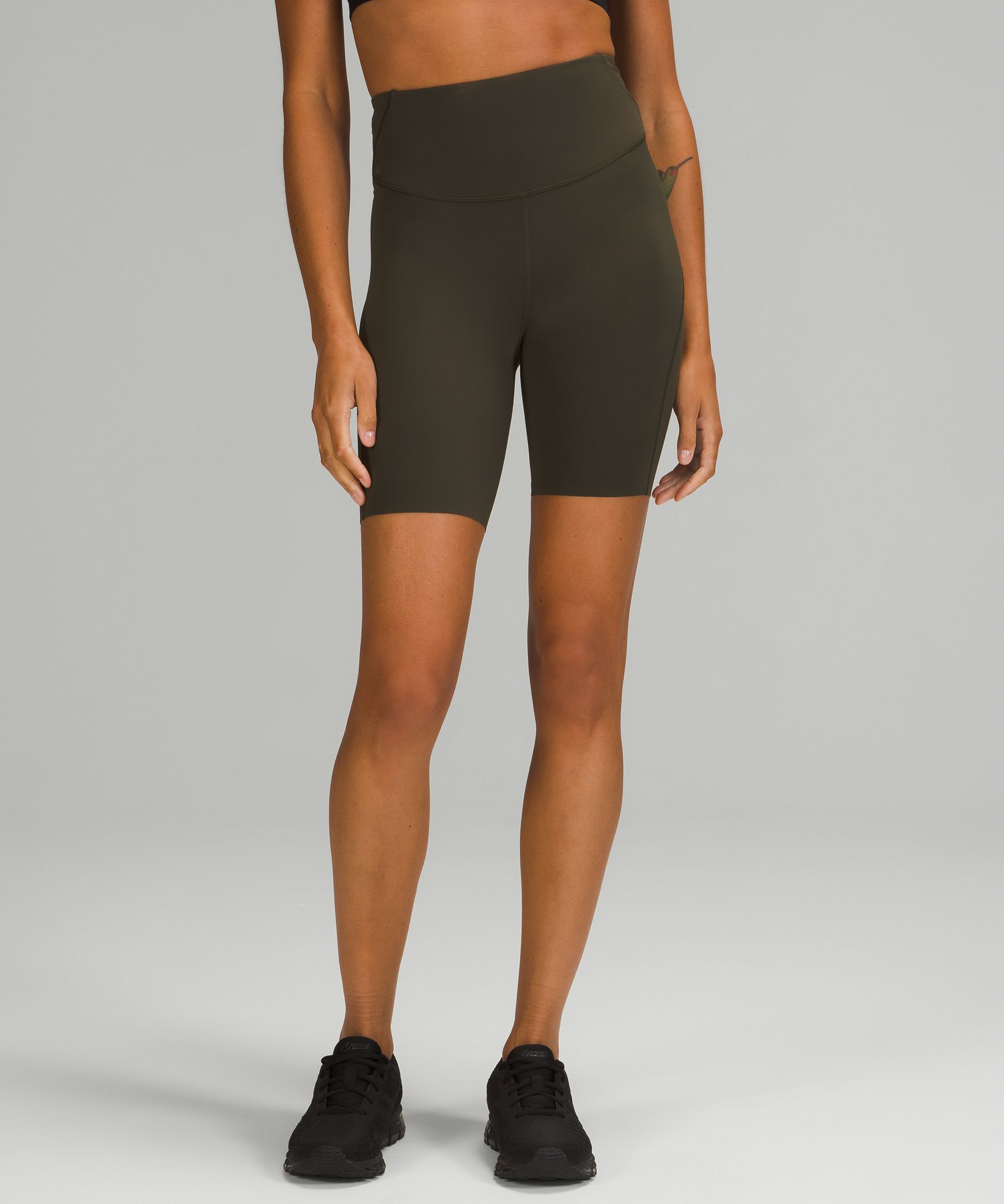 Lululemon Shorts Dame Mørke Olivengrønne | 80624-USNR