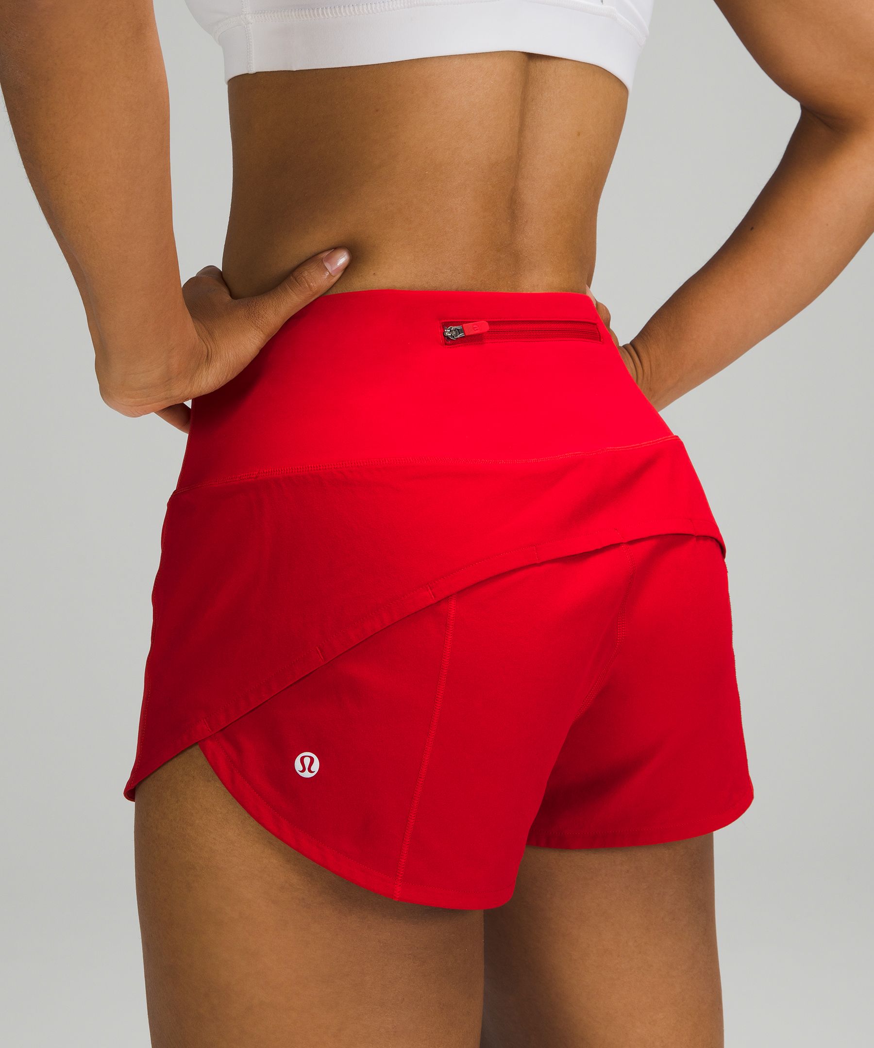 Lululemon Shorts Dame Mørke Rød | 64072-PREZ