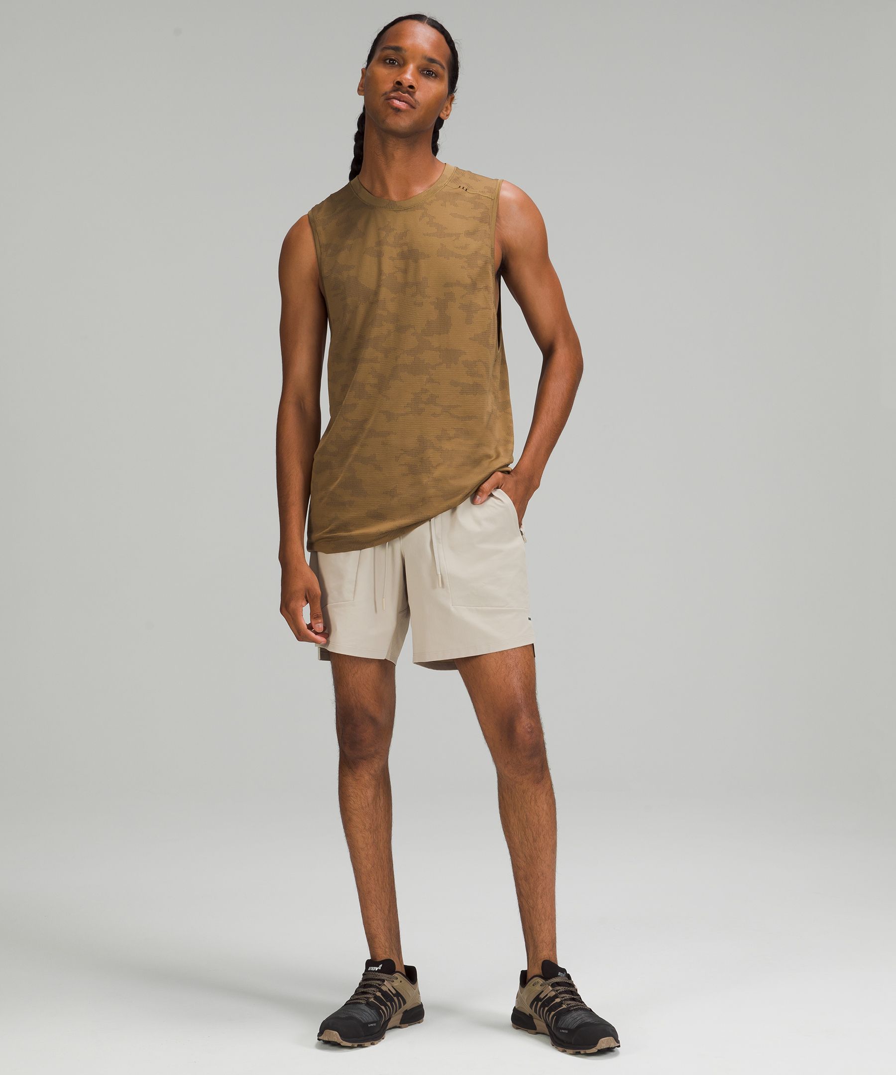 Lululemon Shorts Herre Beige | 42635-MBEQ