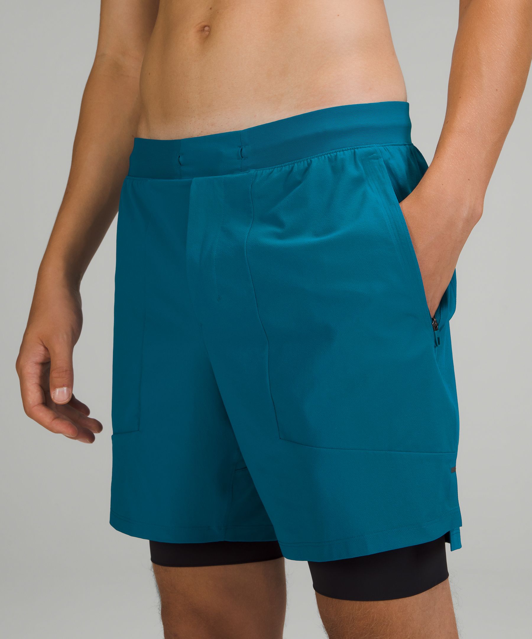 Lululemon Shorts Herre Blå | 38096-GFIX