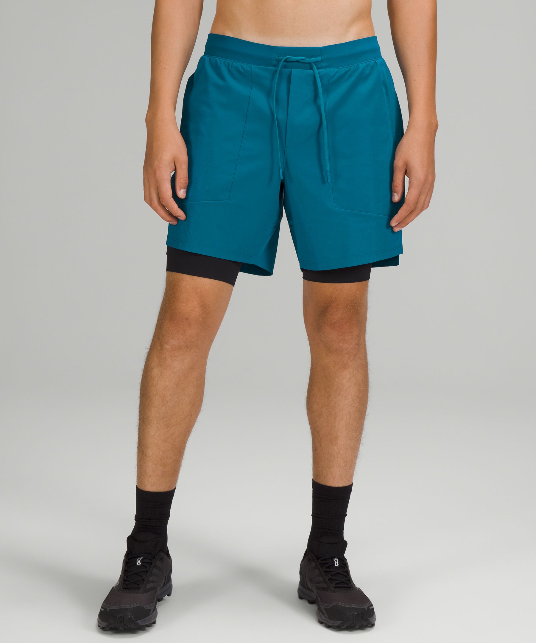 Lululemon Shorts Herre Blå | 38096-GFIX