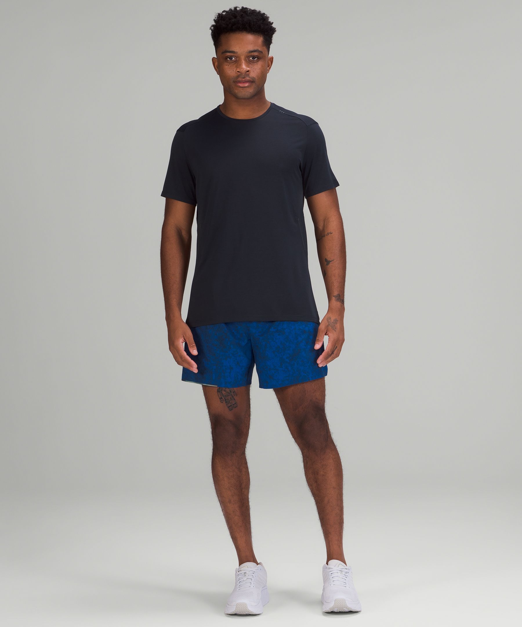 Lululemon Shorts Herre Blå Marineblå | 43597-MAXH
