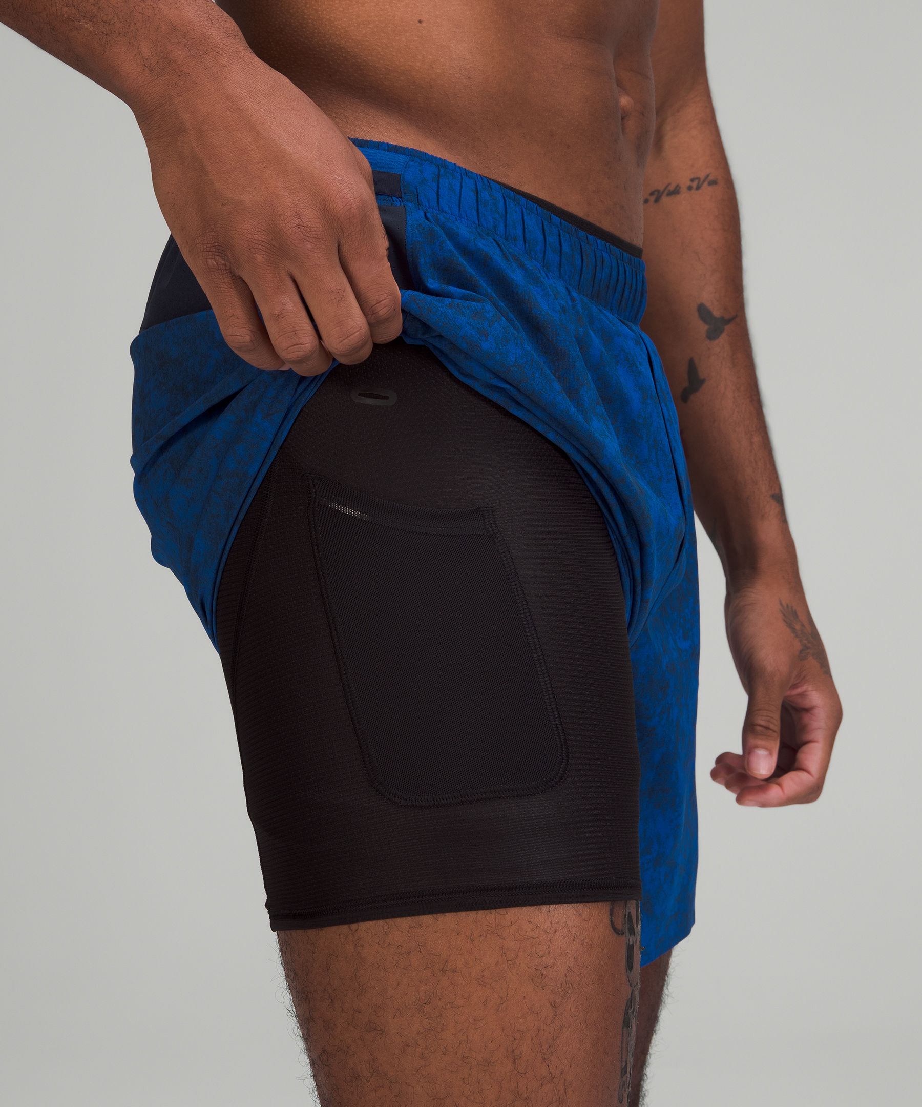 Lululemon Shorts Herre Blå Marineblå | 43597-MAXH