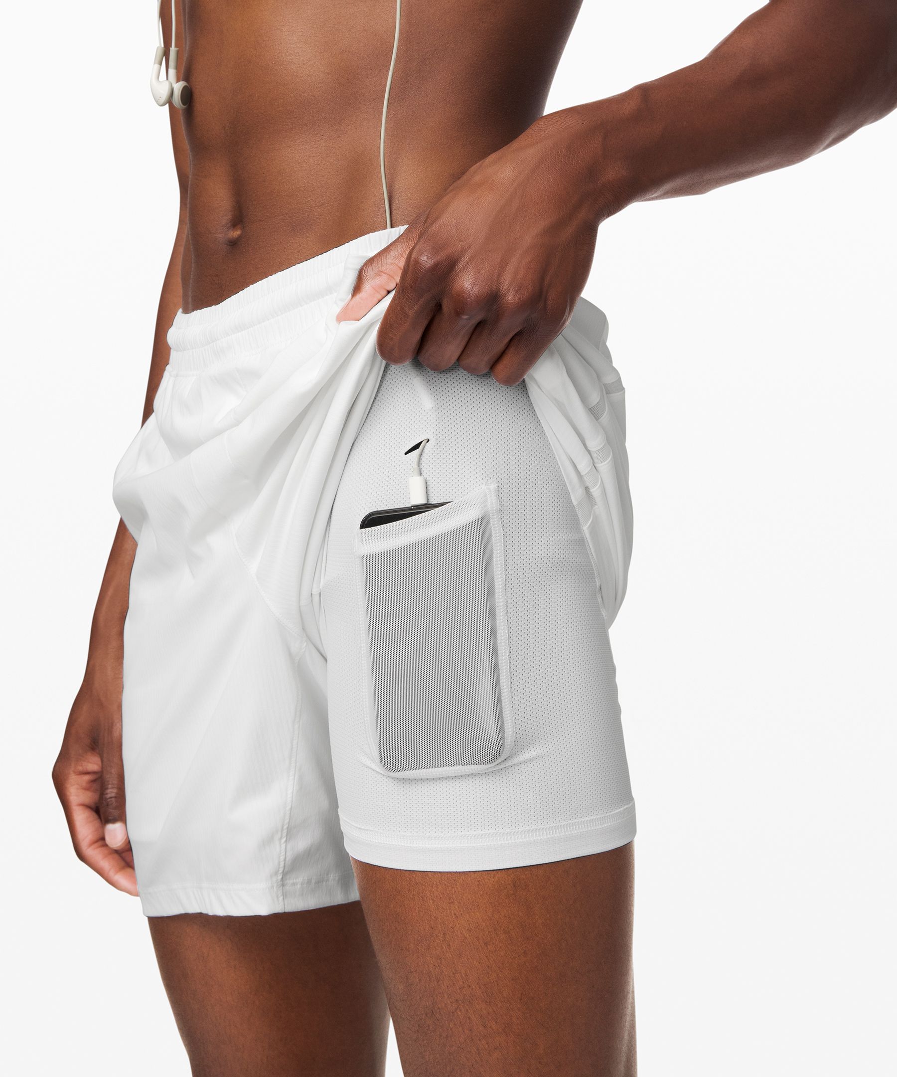 Lululemon Shorts Herre Hvite | 85964-KOUG