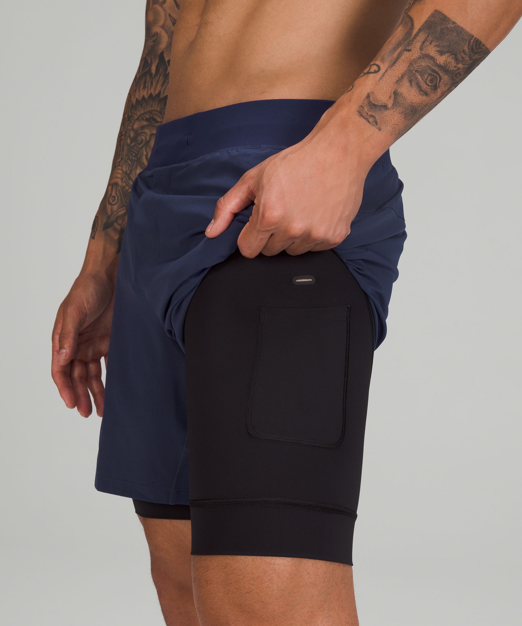 Lululemon Shorts Herre Marineblå | 69415-UGDK