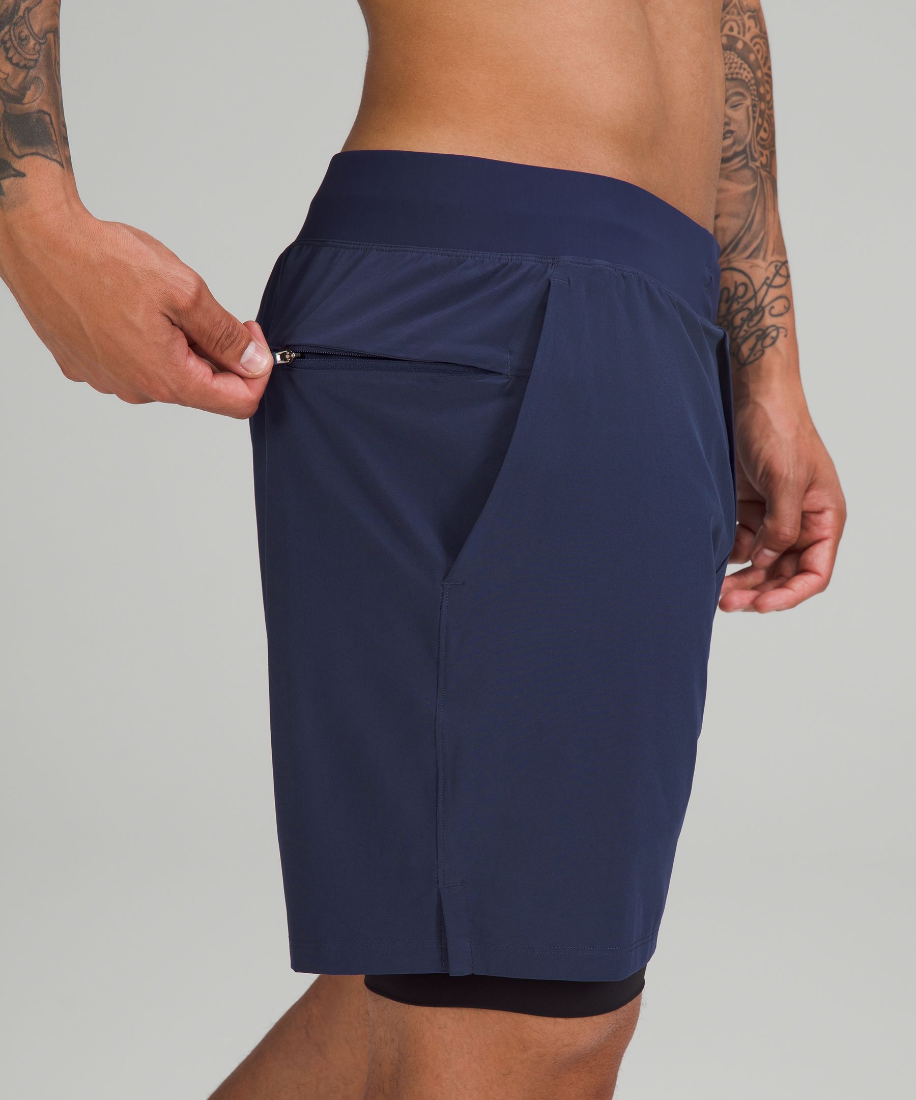 Lululemon Shorts Herre Marineblå | 69415-UGDK