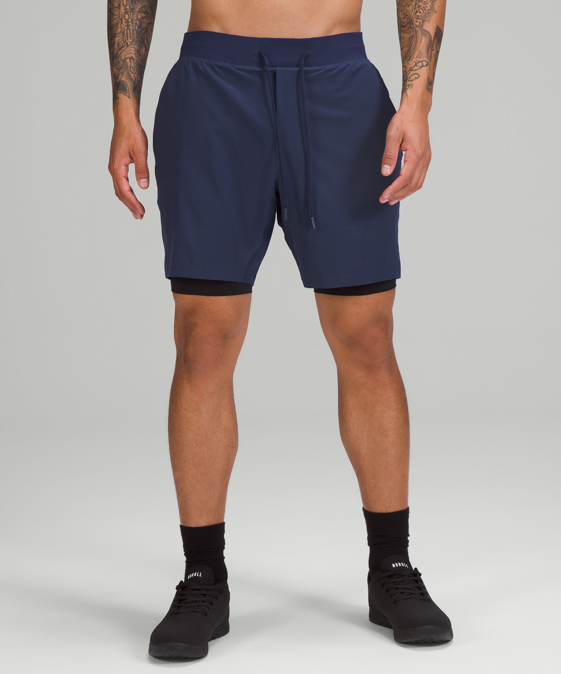 Lululemon Shorts Herre Marineblå | 69415-UGDK